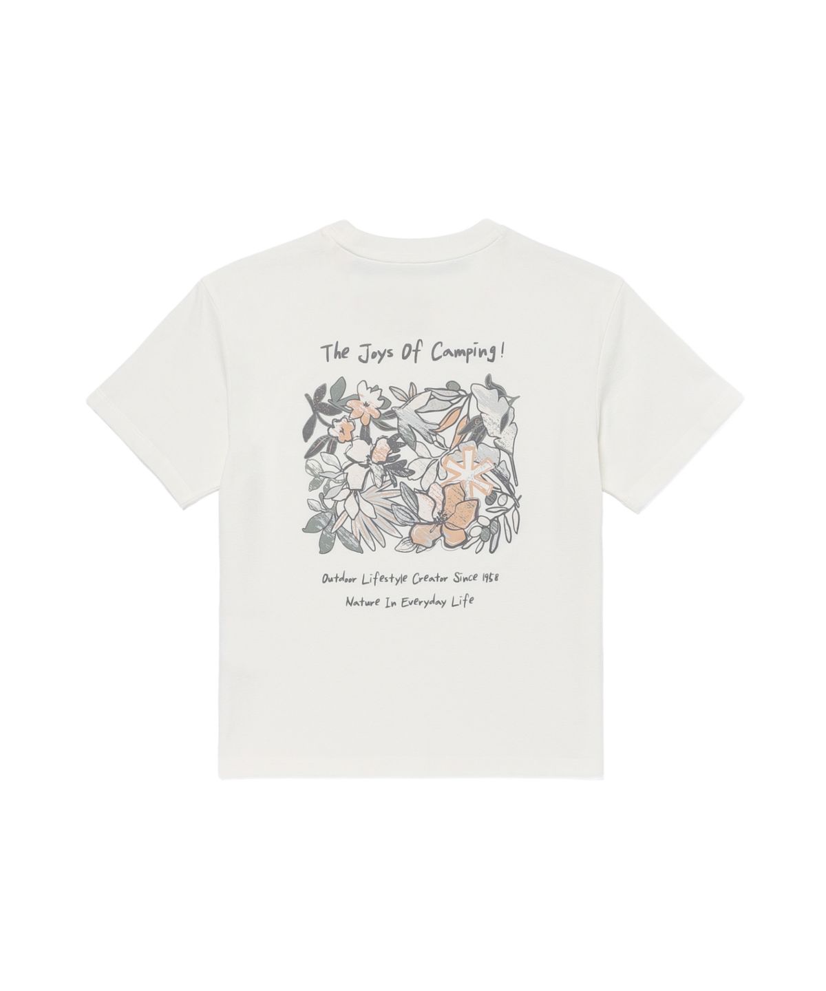 스노우피크 어패럴 키즈(SNOWPEAK APPAREL KIDS) 키즈 소로나 트로피컬 반팔 티셔츠 (S26MKFTS83) Off White