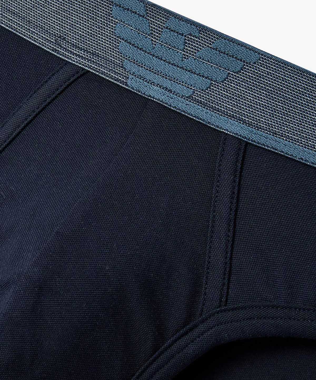 엠포리오 아르마니 언더웨어(EMPORIO ARMANI UNDERWEAR) 남성 빅 이글 로고 밴딩 브리프_블루 0816111029