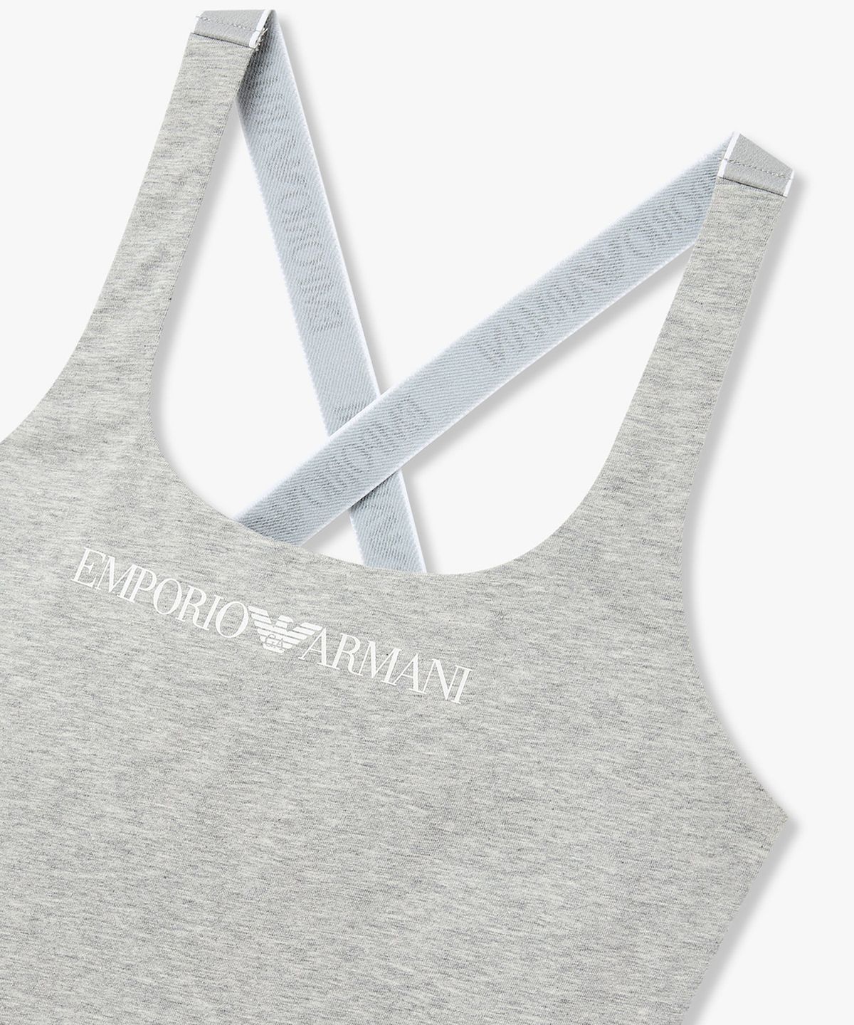 엠포리오 아르마니 언더웨어(EMPORIO ARMANI UNDERWEAR) 여성 로고 프린트 라운지 탱크탑_멜란지 그레이 0826113507