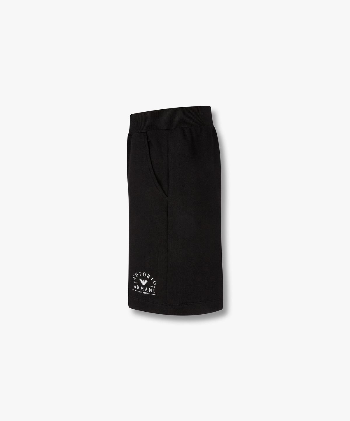 엠포리오 아르마니 언더웨어(EMPORIO ARMANI UNDERWEAR) 여성 아치 로고 코튼 라운지 쇼츠_블랙 0826131502
