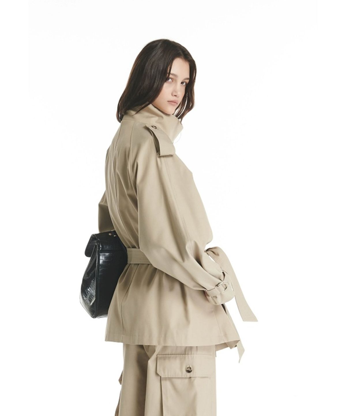 프로젝트 웨이브(PROJECT WAVE) Double Trench Half Coat (2color)
