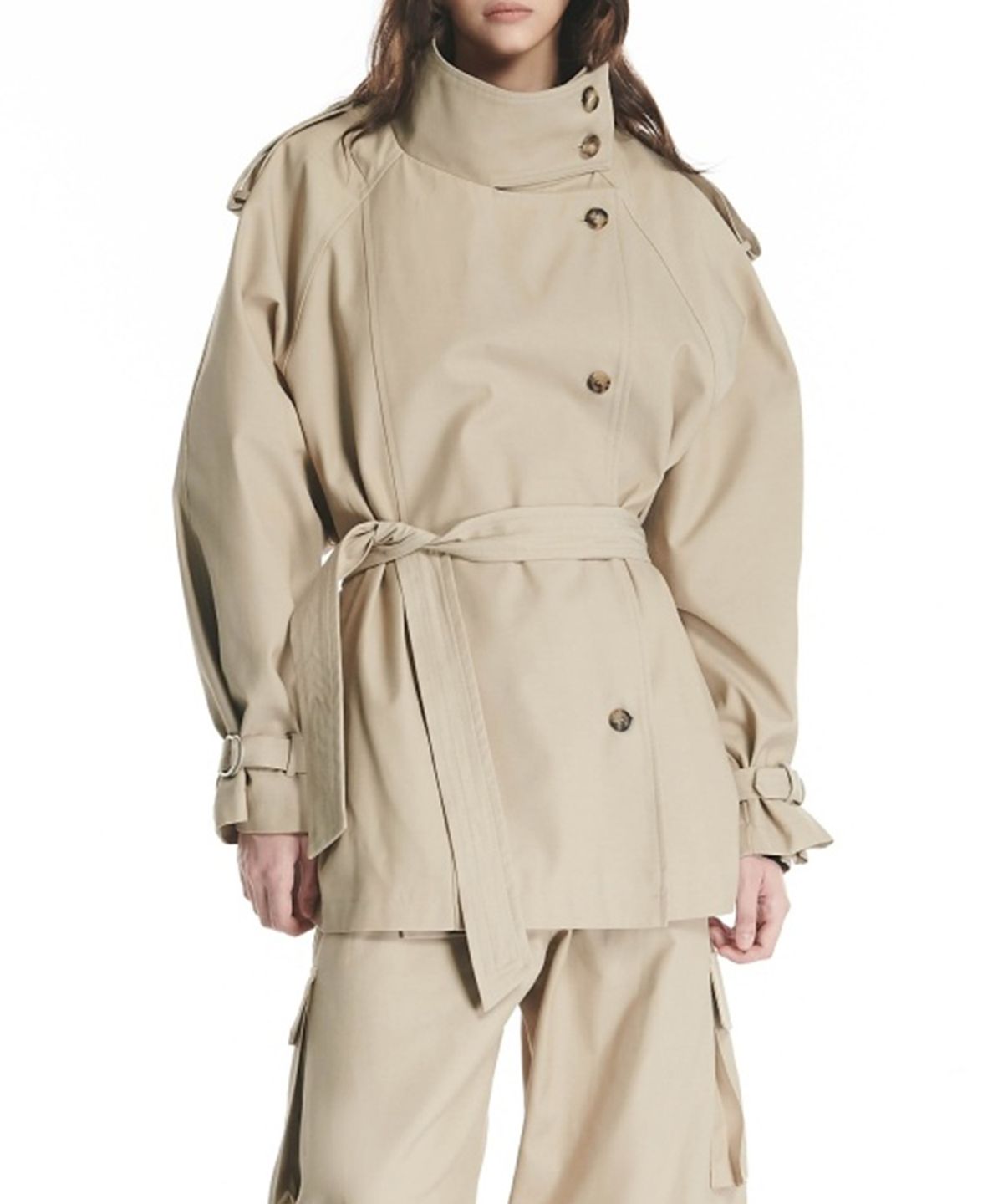 프로젝트 웨이브(PROJECT WAVE) Double Trench Half Coat (2color)