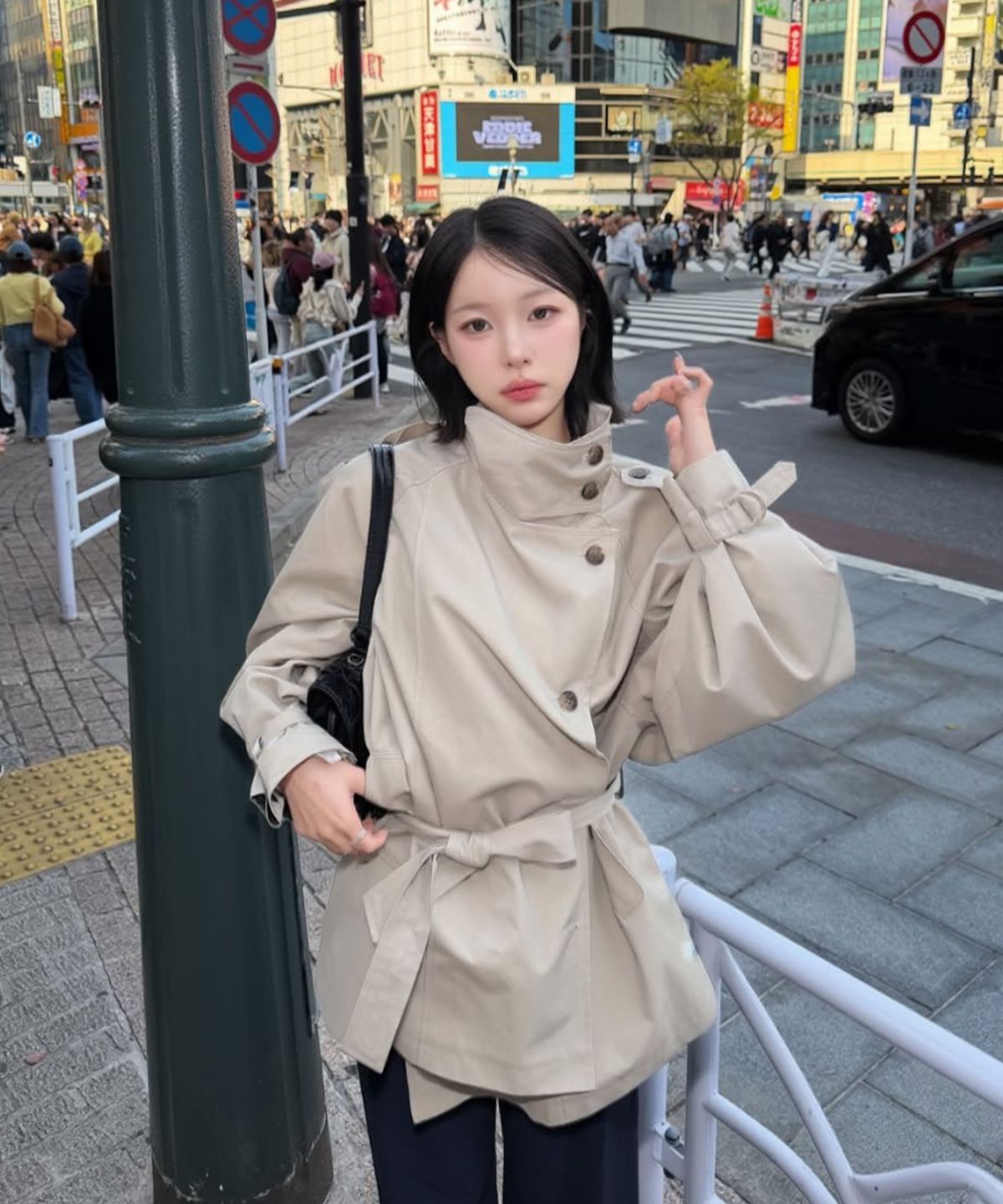 프로젝트 웨이브(PROJECT WAVE) Double Trench Half Coat (2color)