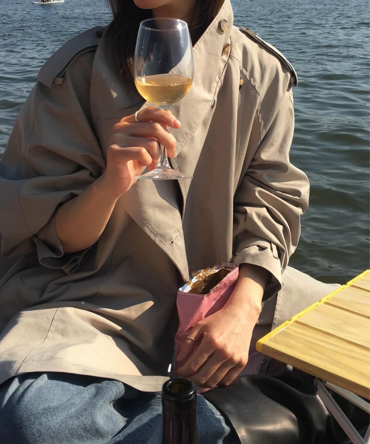 프로젝트 웨이브(PROJECT WAVE) Double Trench Half Coat (2color)