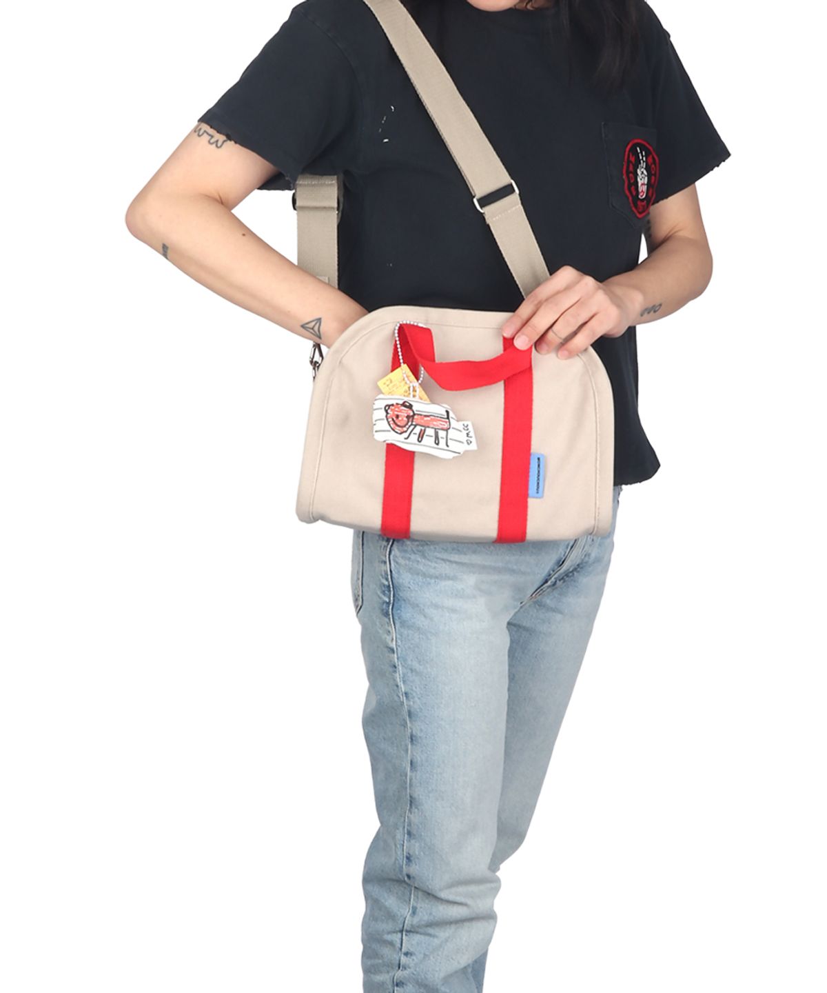 몽슈슈(MONCHOUCHOU) Nubo Organizer Walk Bag Beige