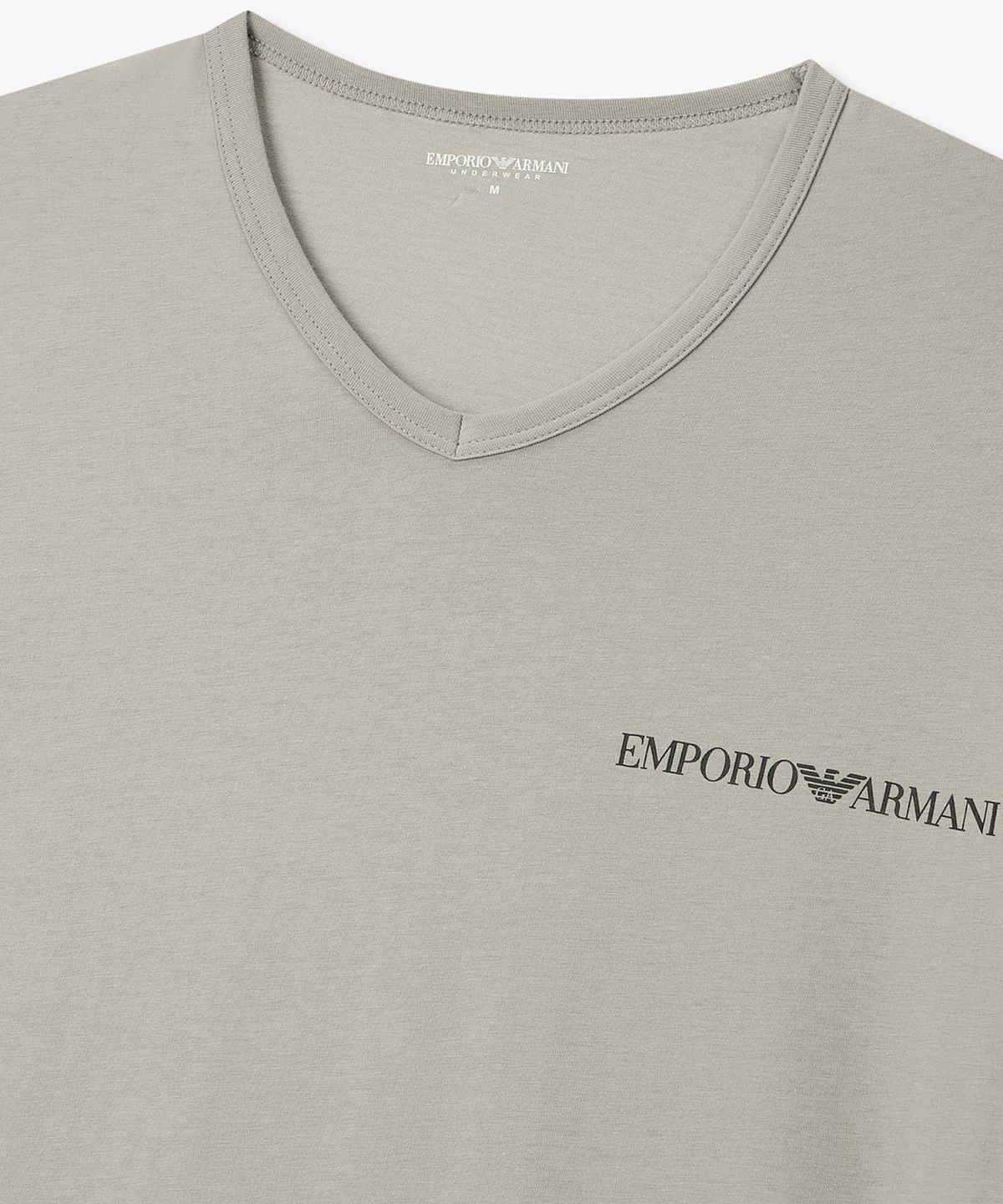 엠포리오 아르마니 언더웨어(EMPORIO ARMANI UNDERWEAR) 남성 브이넥 스트레치 라운지 티셔츠_그레이 0816135009