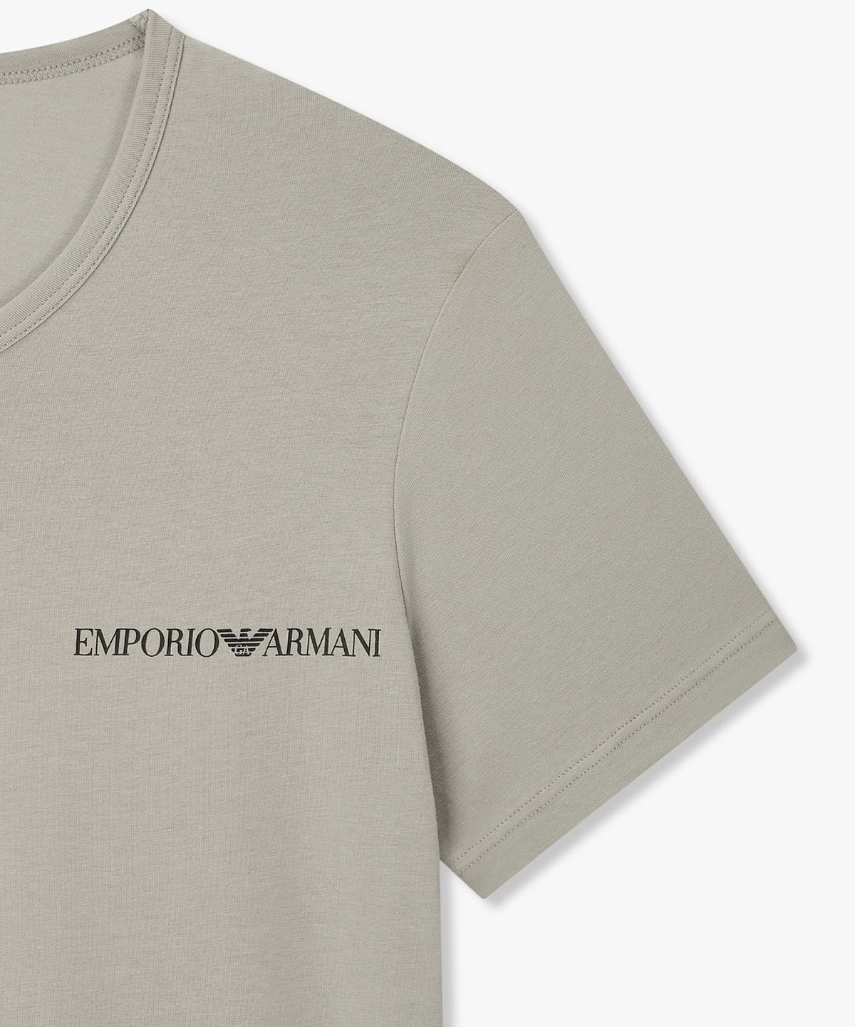 엠포리오 아르마니 언더웨어(EMPORIO ARMANI UNDERWEAR) 남성 브이넥 스트레치 라운지 티셔츠_그레이 0816135009