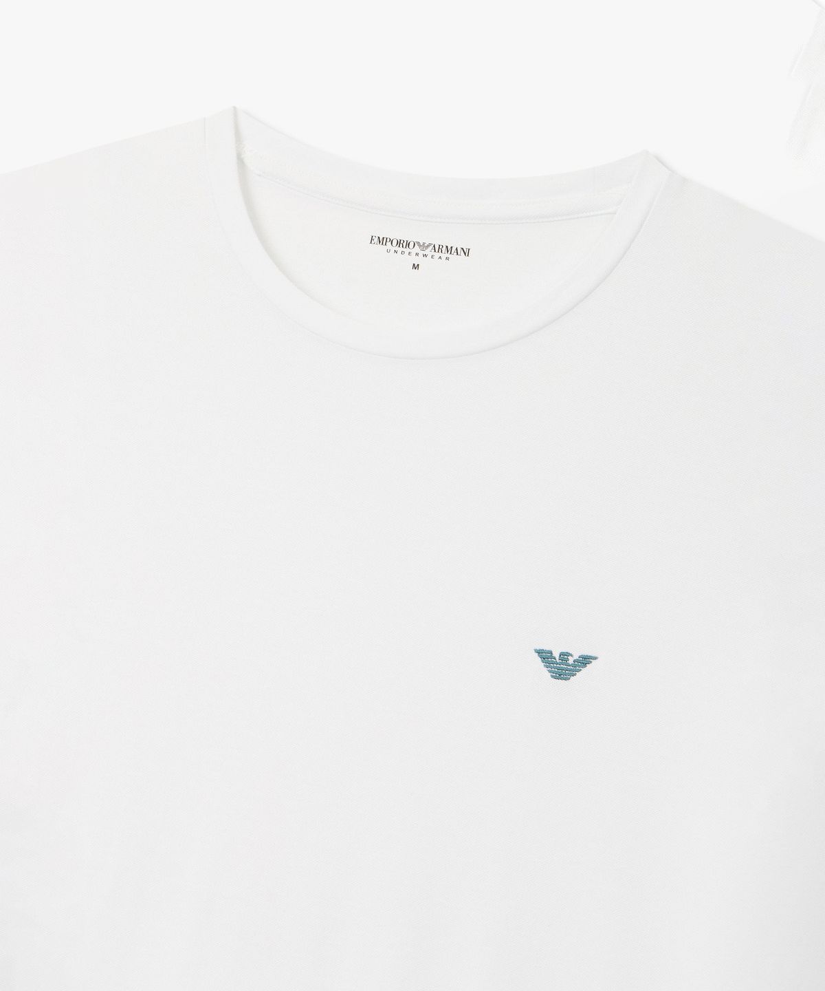 엠포리오 아르마니 언더웨어(EMPORIO ARMANI UNDERWEAR) 남성 레이온 블렌드 크루넥 라운지 티셔츠_화이트 0816134037