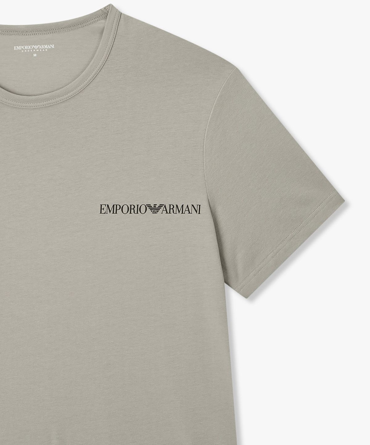 엠포리오 아르마니 언더웨어(EMPORIO ARMANI UNDERWEAR) 남성 크루넥 스트레치 라운지 티셔츠_그레이 0816134001