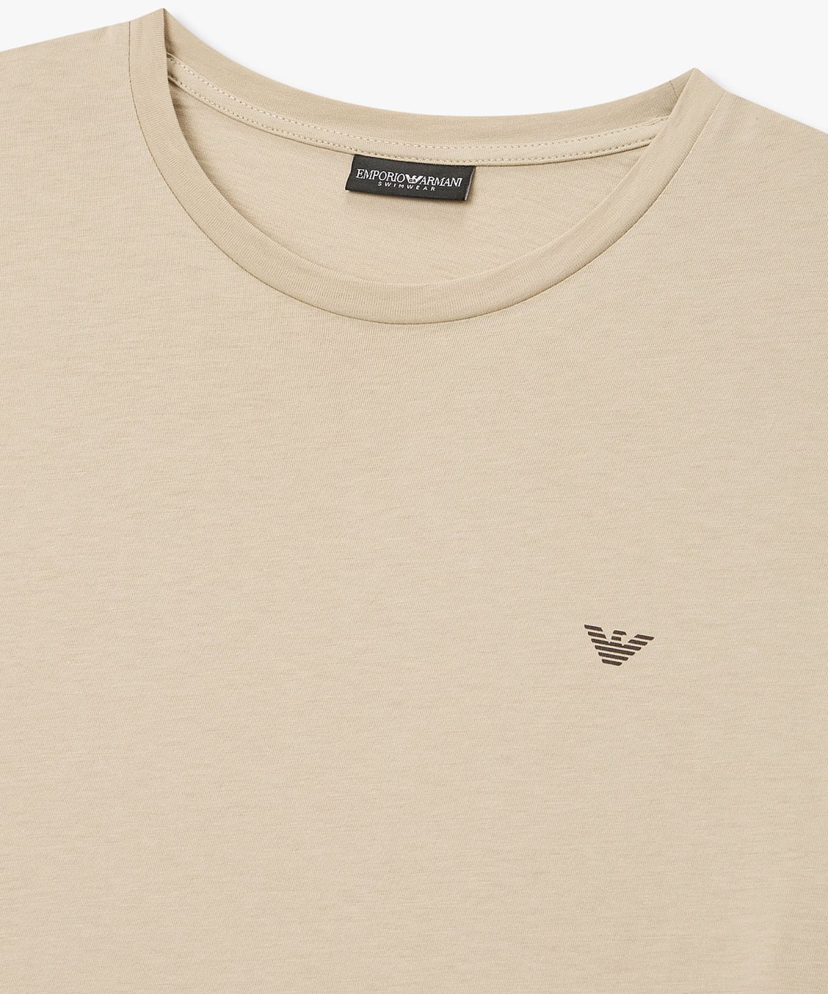 엠포리오 아르마니 언더웨어(EMPORIO ARMANI UNDERWEAR) 남성 백 로고 그래픽 라운지 티셔츠_베이지 0816134058