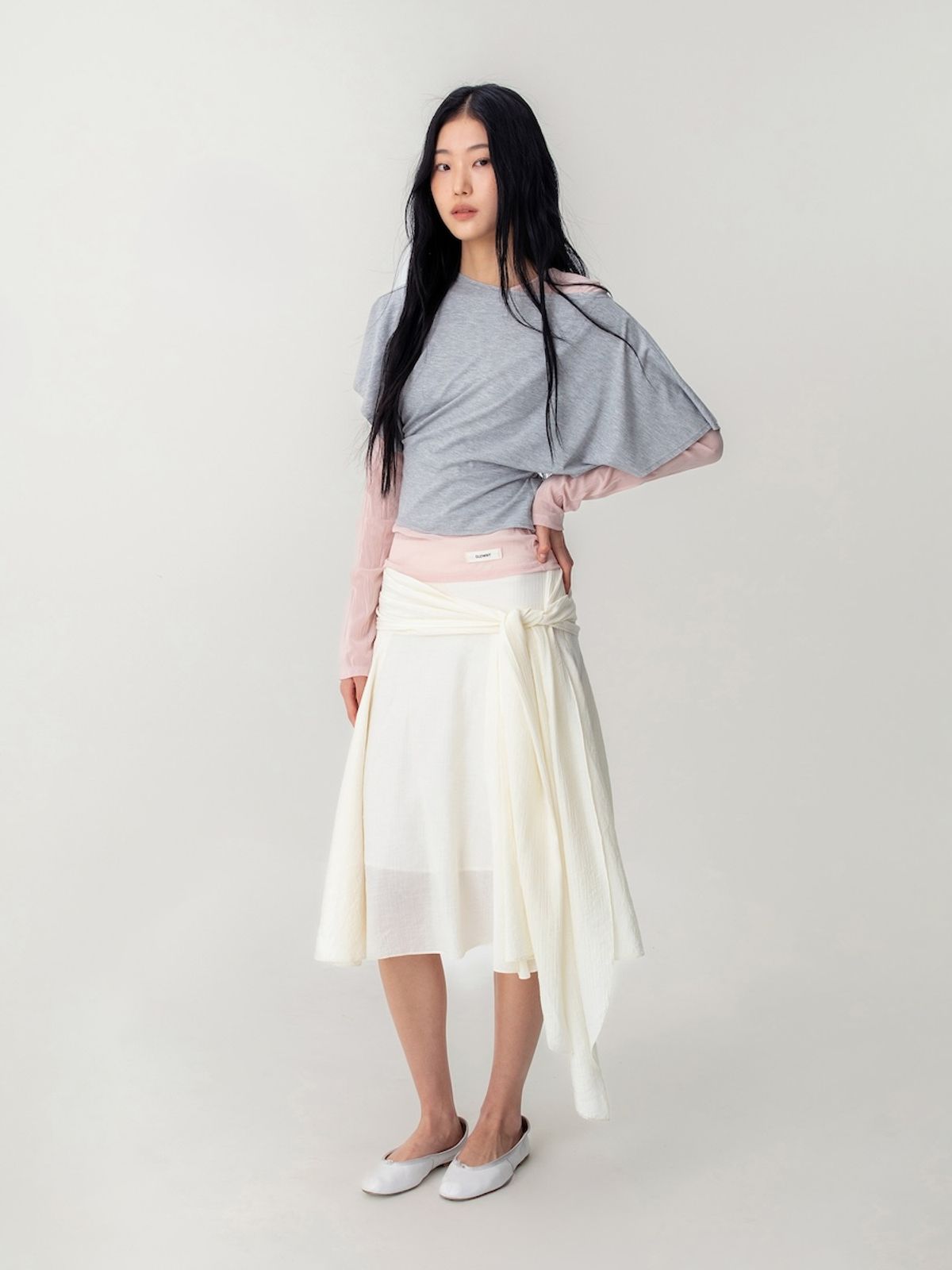 글로니(GLOWNY) CORE HALF TEE (GRAY)
