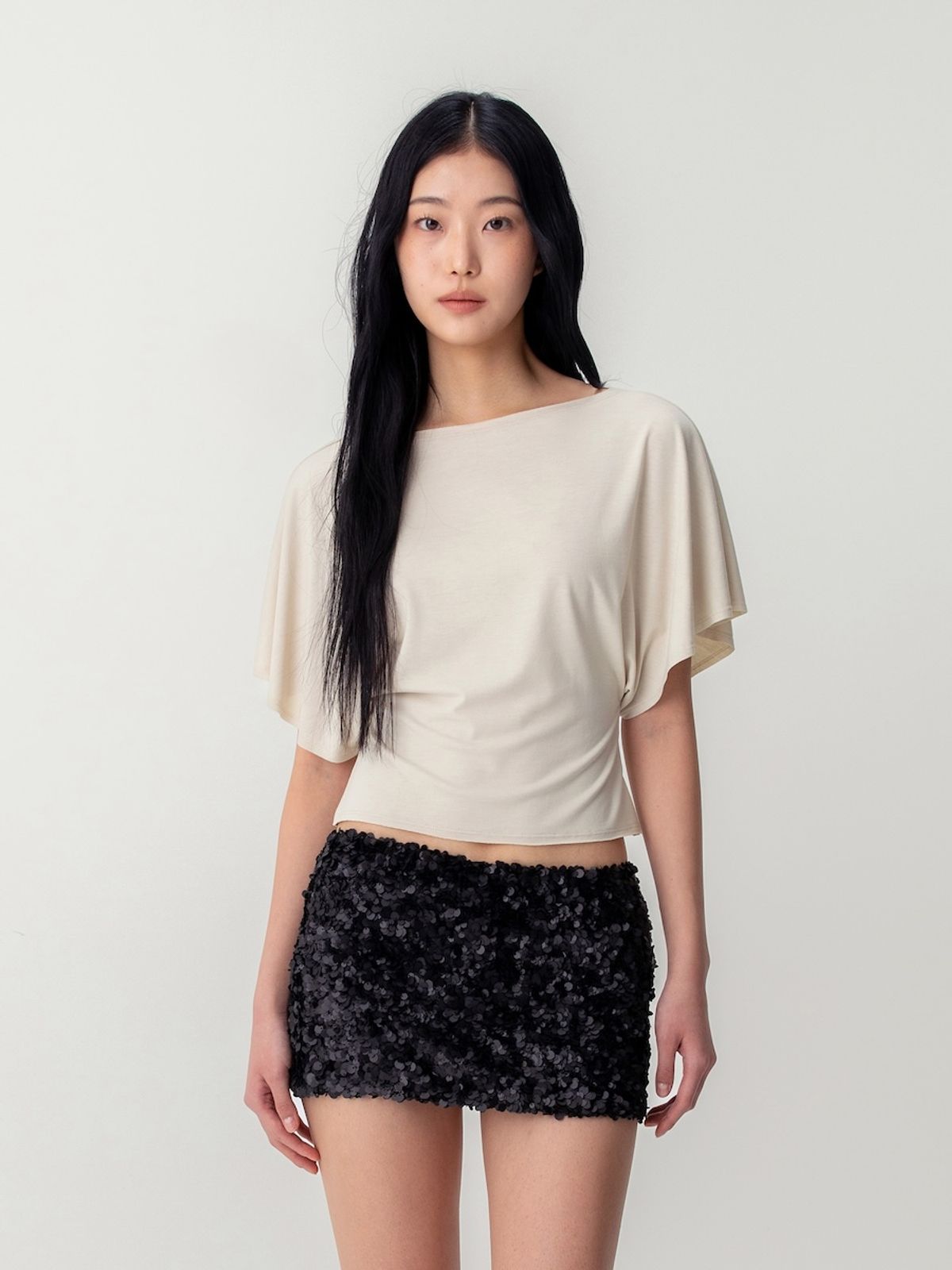 글로니(GLOWNY) CORE HALF TEE (BEIGE)
