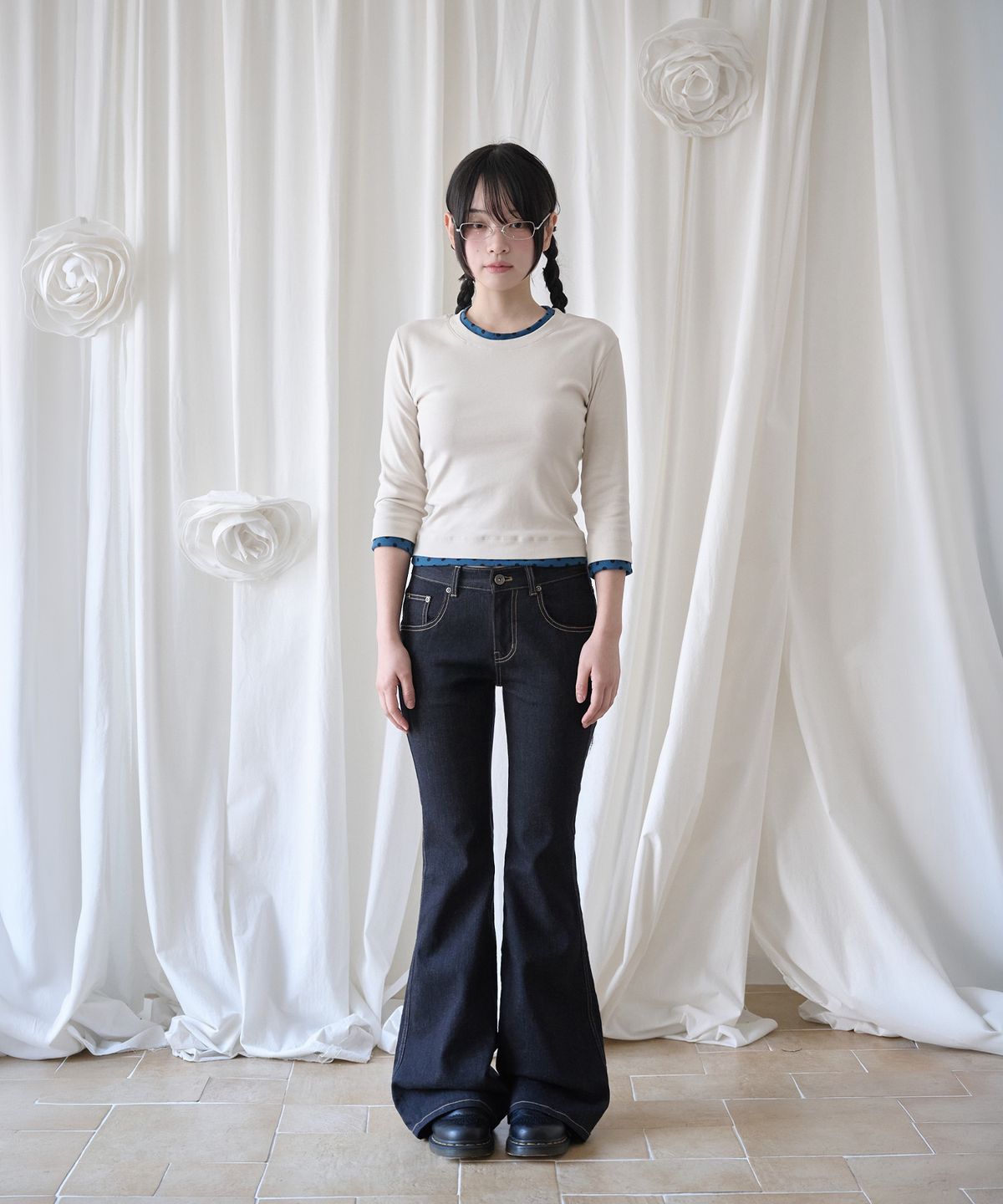 미레코(MIRECO) MINI DOT TRIM T IVORY