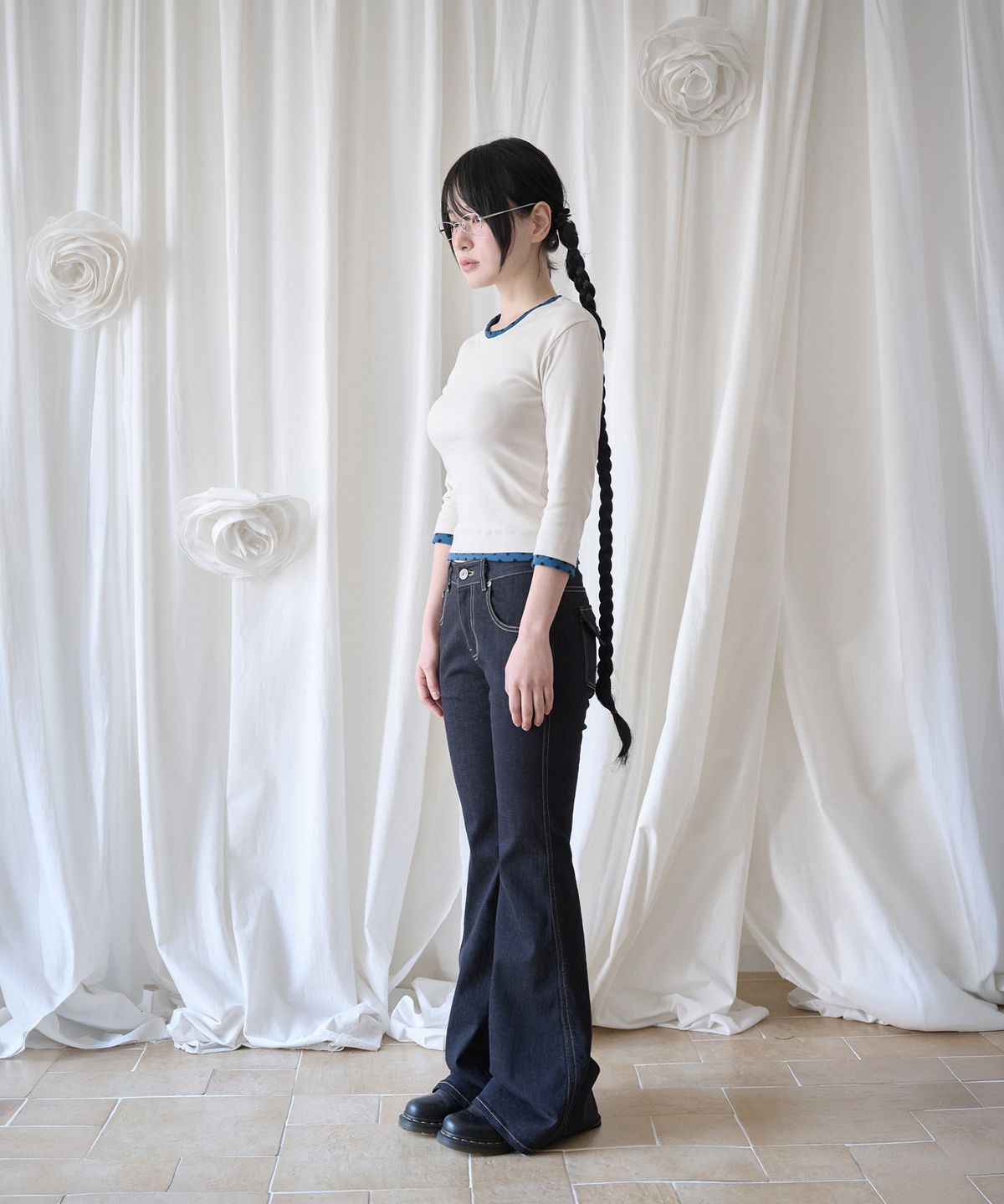 미레코(MIRECO) MINI DOT TRIM T IVORY