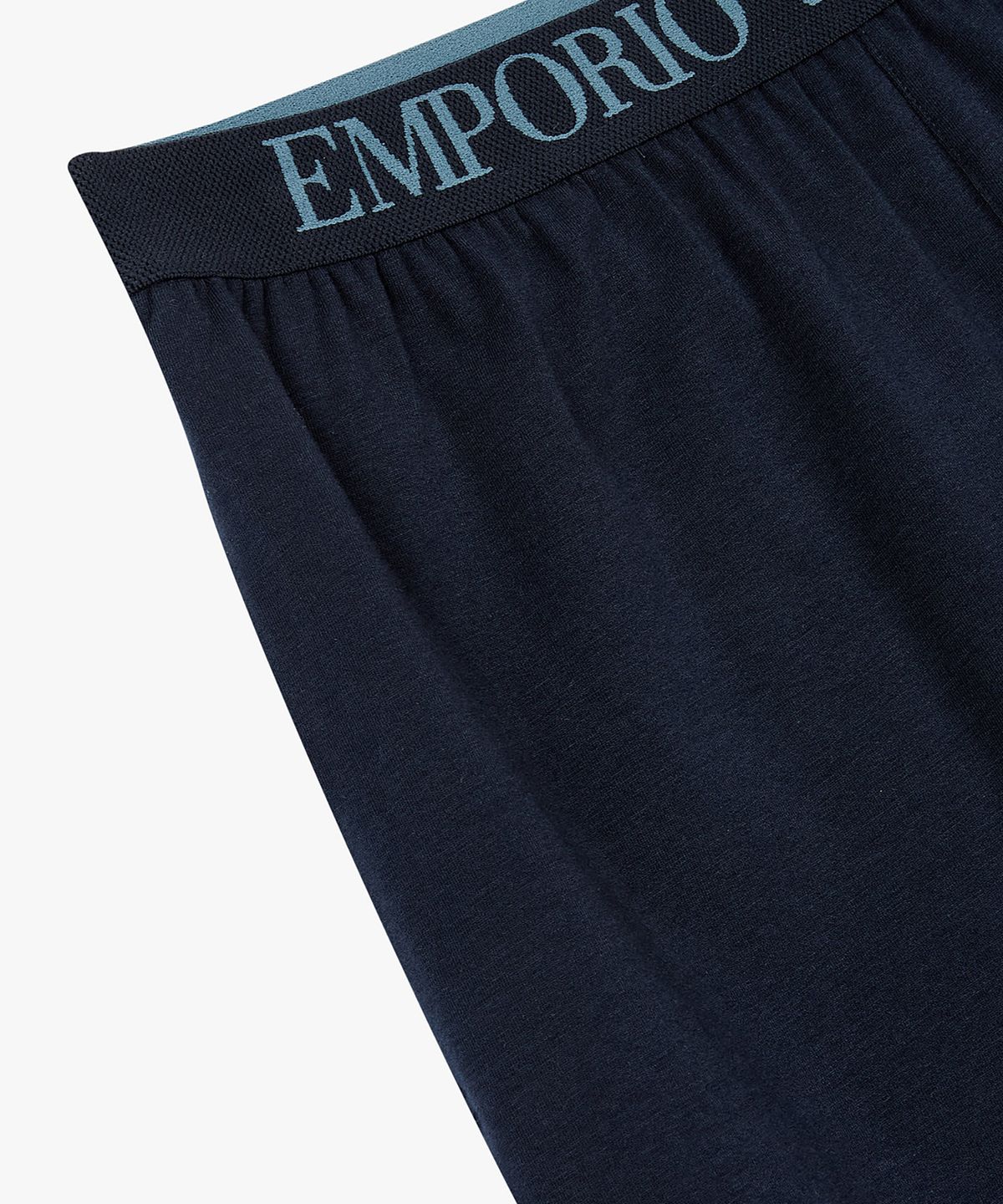 엠포리오 아르마니 언더웨어(EMPORIO ARMANI UNDERWEAR) 남성 빅 자카드 풀 로고 라운지 쇼츠_네이비 0816131024