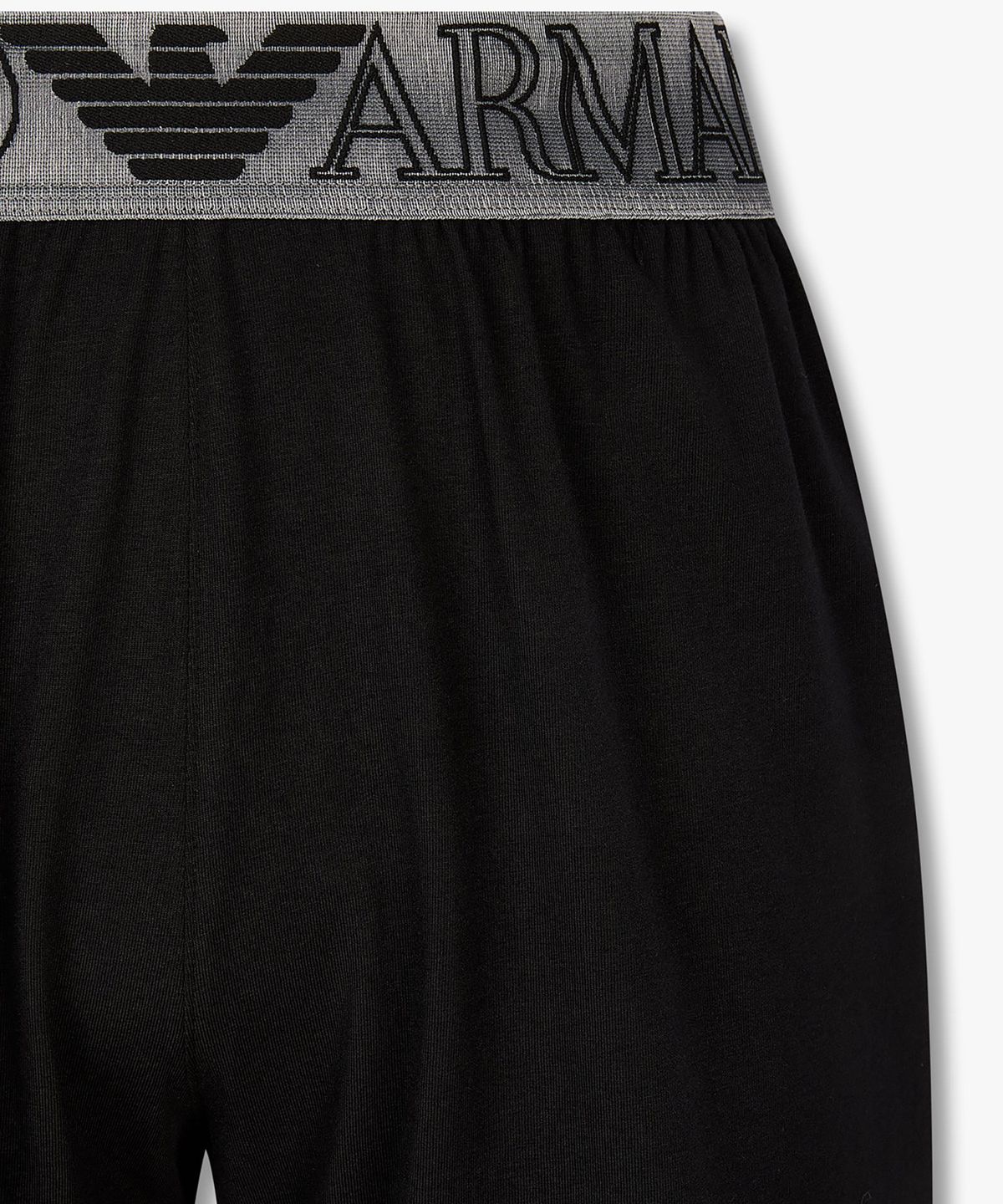 엠포리오 아르마니 언더웨어(EMPORIO ARMANI UNDERWEAR) 남성 아웃라인 로고 라운지 쇼츠_블랙 0816131026