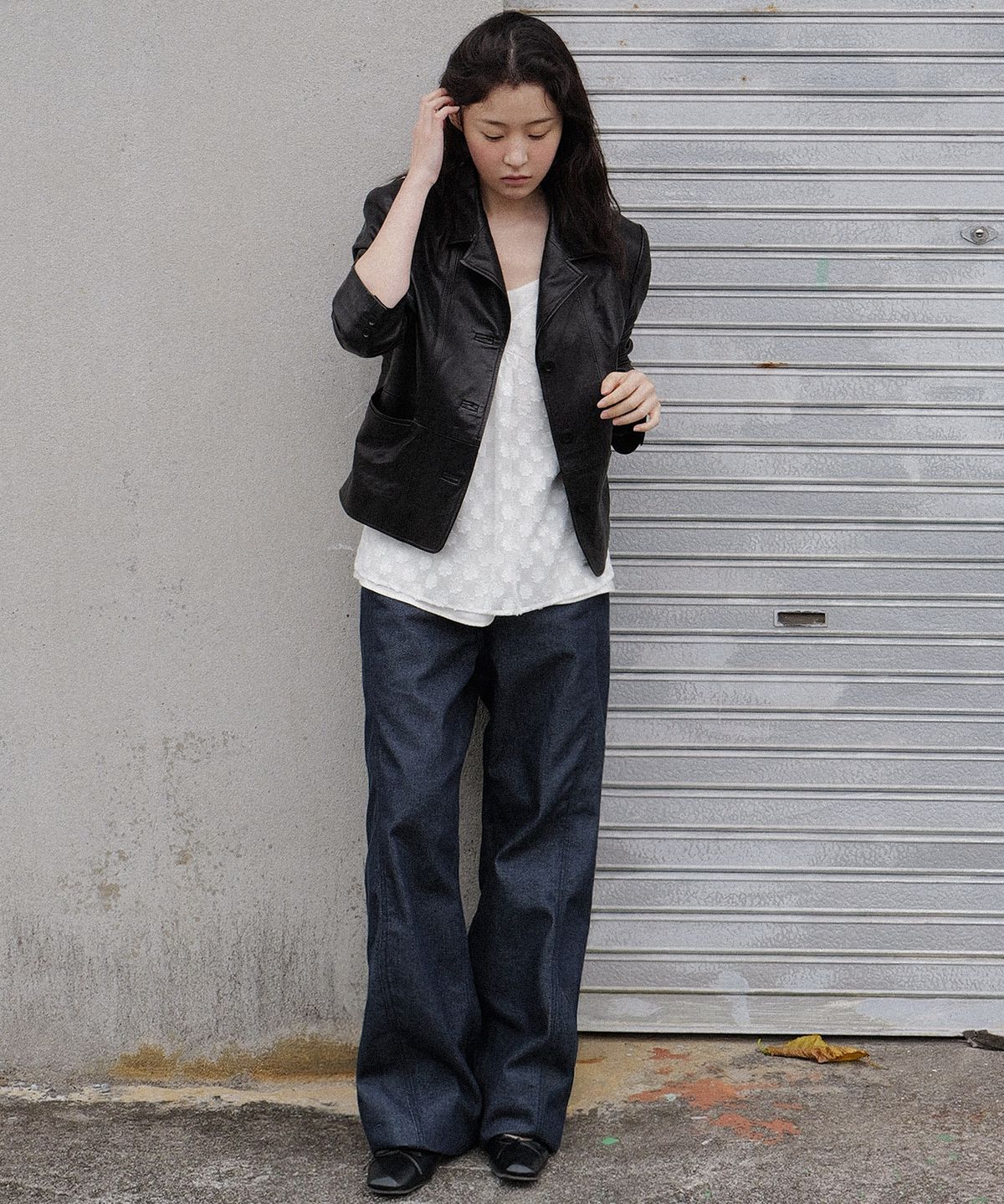앤니즈(ANDNEEDS) Denver line pants (indigo)