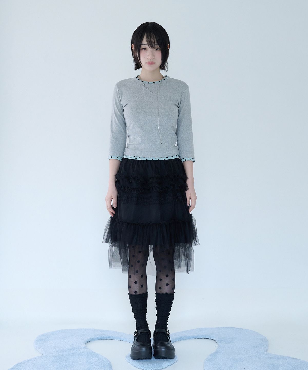 미레코(MIRECO) MINI DOT TRIM T GREY