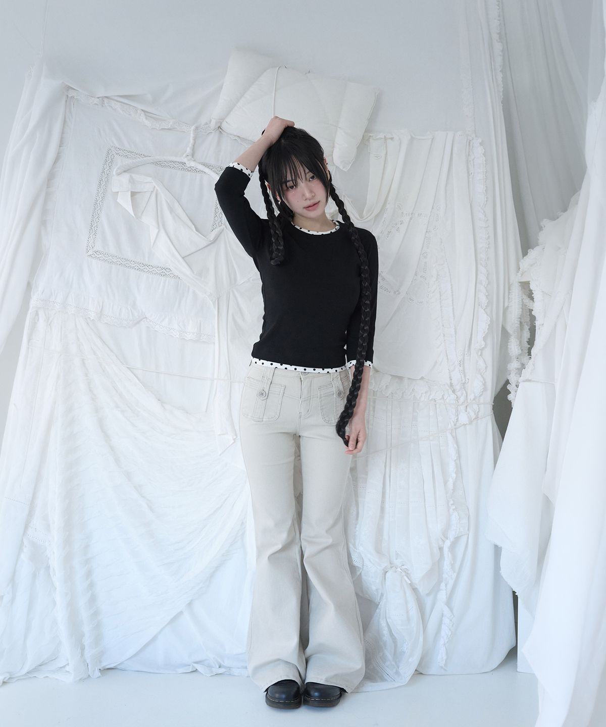 미레코(MIRECO) MINI DOT TRIM T BLACK