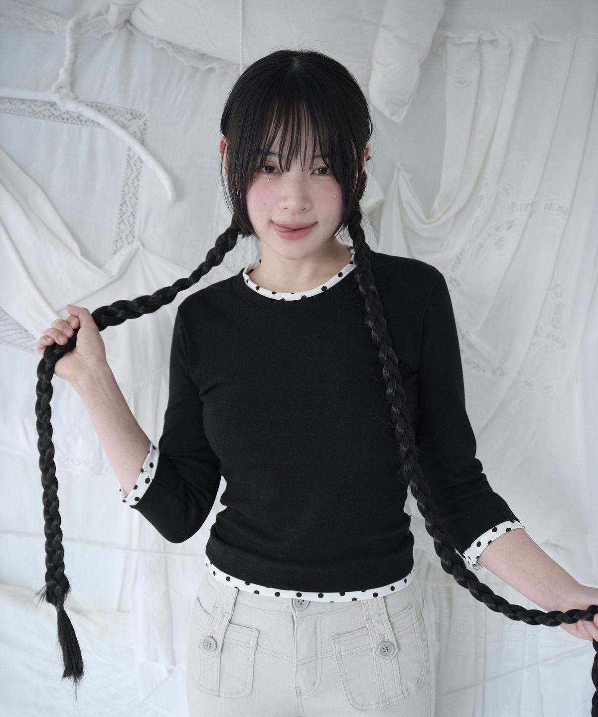 미레코(MIRECO) MINI DOT TRIM T BLACK