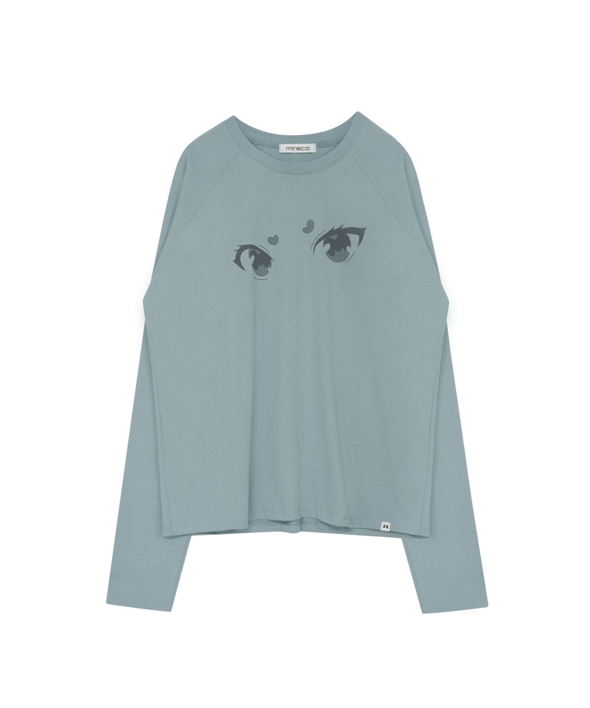 미레코(MIRECO) MIRE EYES RAGLAN T DUSTY BLUE