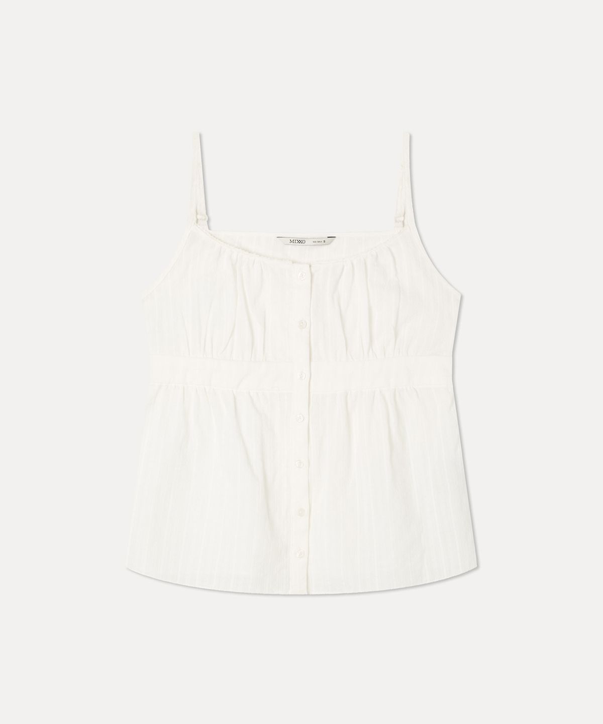 미쏘(MIXXO) 셔링 나시 블라우스_MIWBNG402G