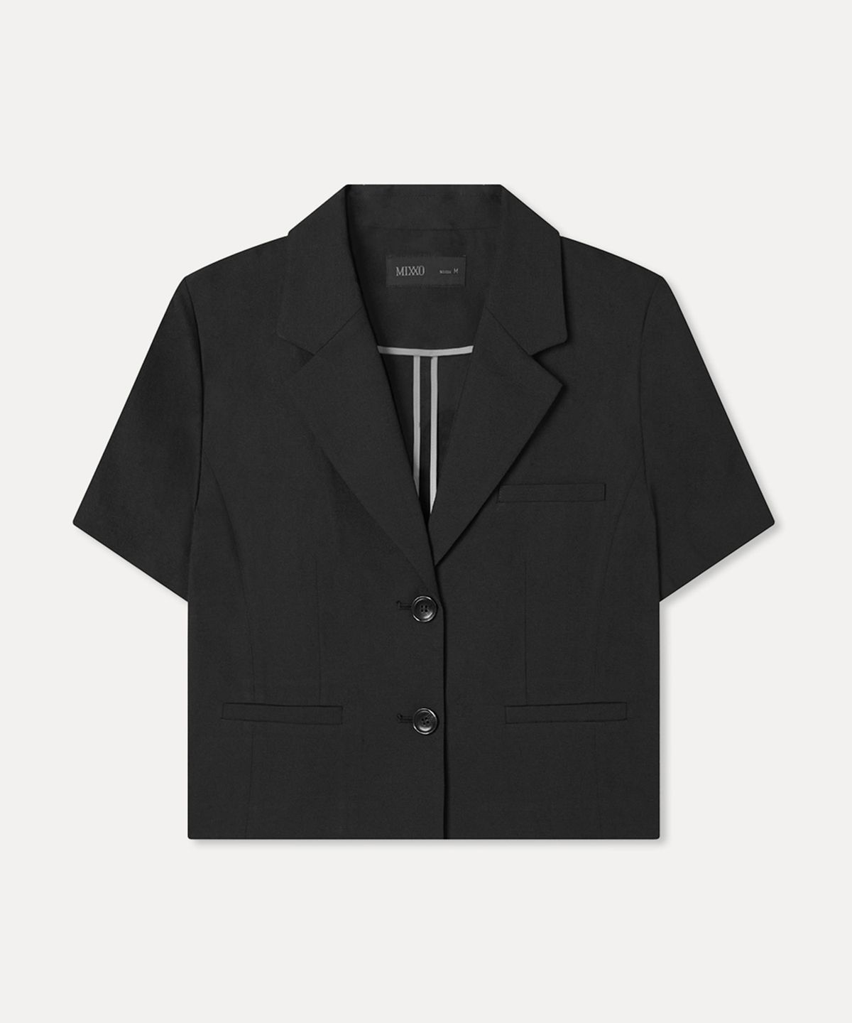 미쏘(MIXXO) 테일러드 크롭 반팔 자켓