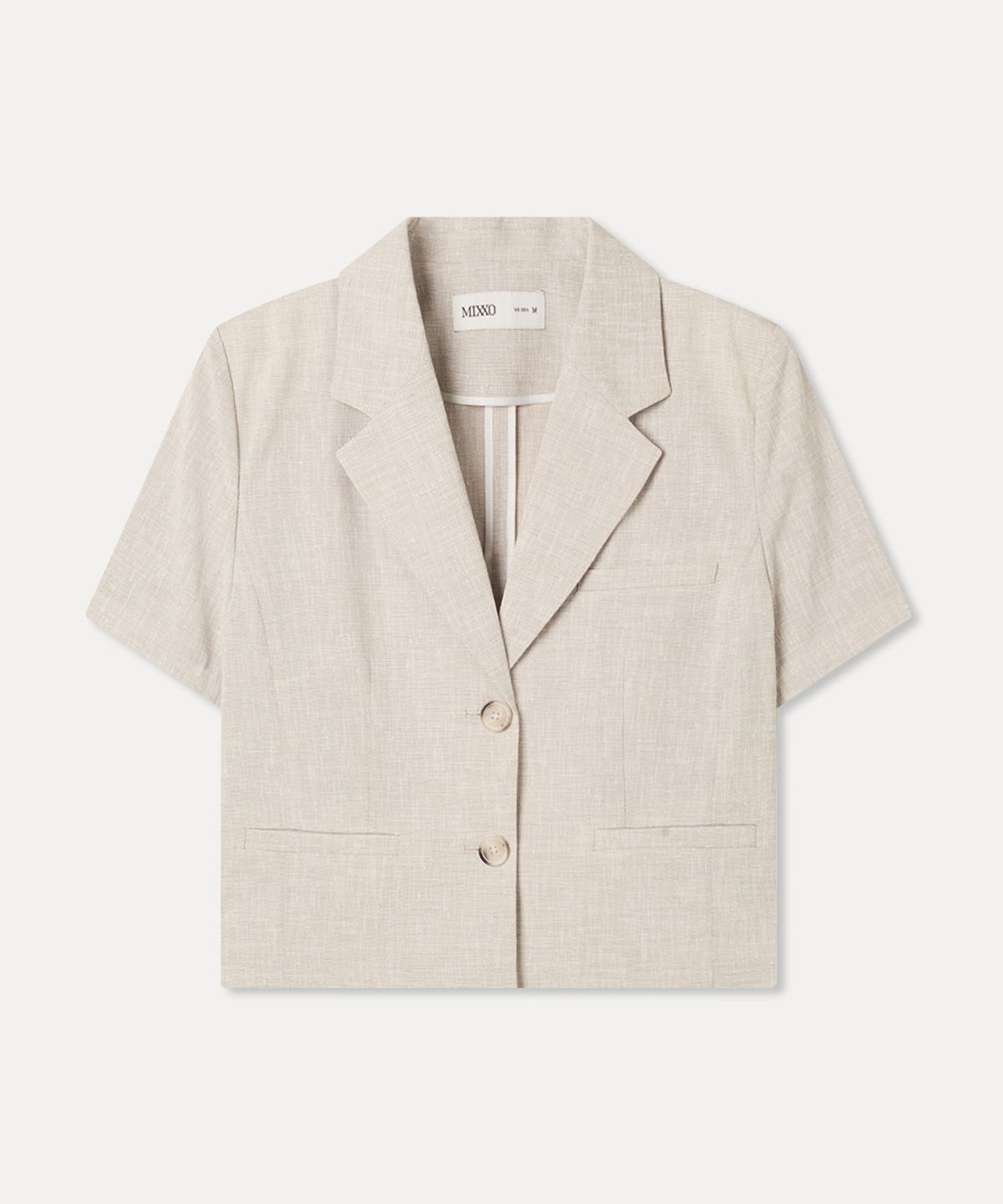 미쏘(MIXXO) 테일러드 크롭 반팔 자켓