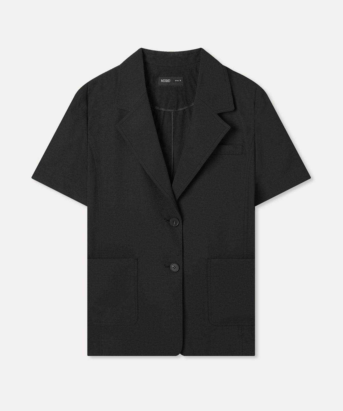 미쏘(MIXXO) 링클프리 테일러드 세미 오버핏 반팔자켓