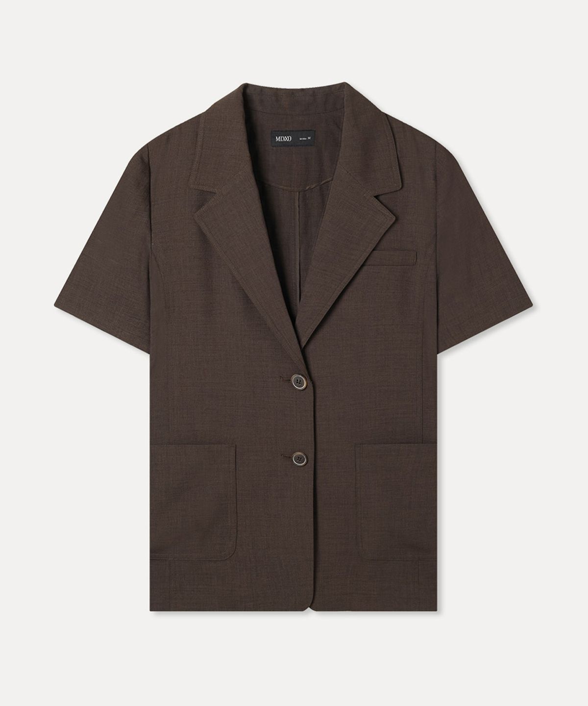 미쏘(MIXXO) 링클프리 테일러드 세미 오버핏 반팔자켓