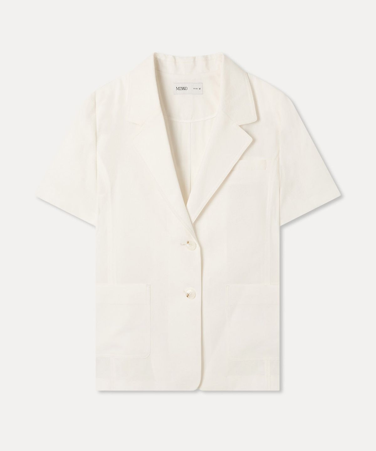 미쏘(MIXXO) 링클프리 테일러드 세미 오버핏 반팔자켓
