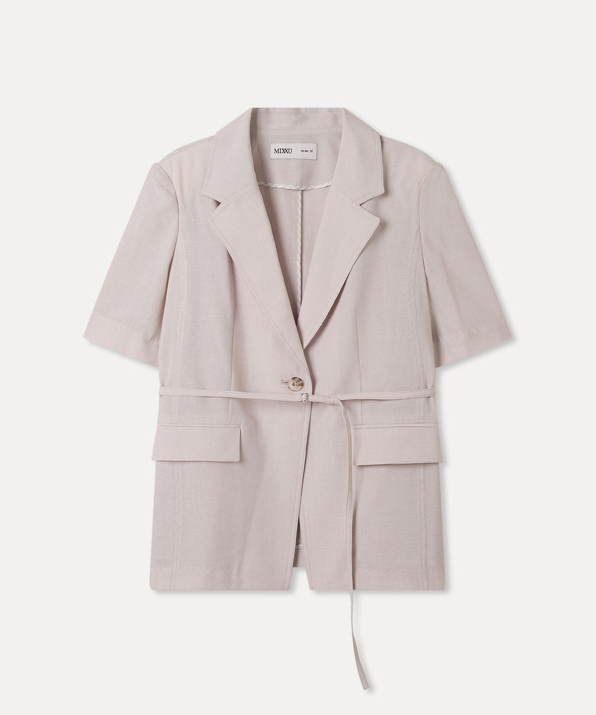 미쏘(MIXXO) 테일러드 벨티드 반팔자켓