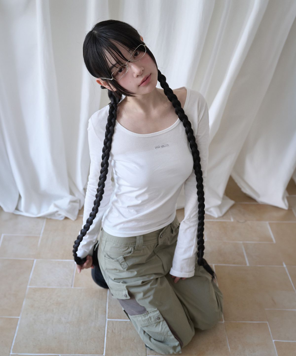 미레코(MIRECO) BASIC LOGO T WHITE