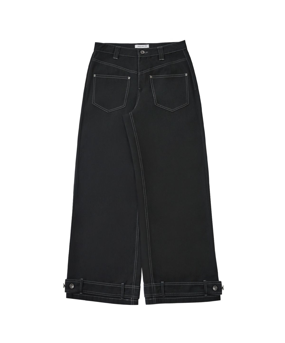 미레코(MIRECO) BELTED POCKET COTTON PT BLACK