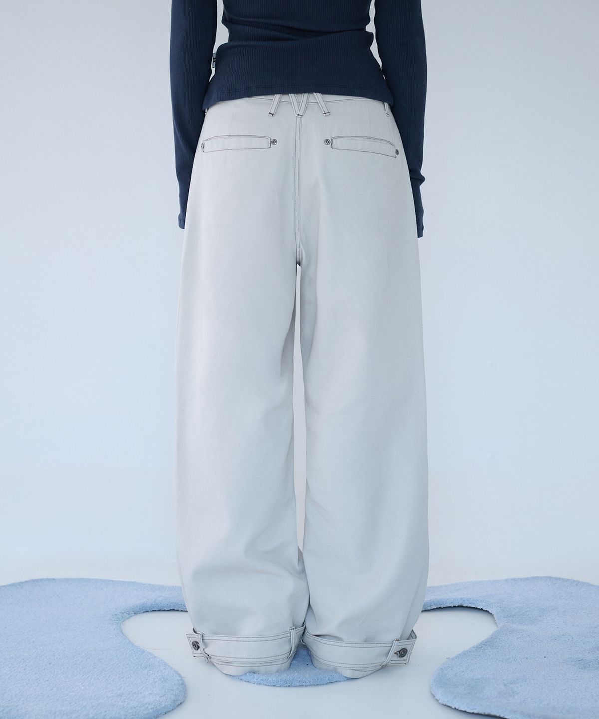 미레코(MIRECO) BELTED POCKET COTTON PT SAND RAW