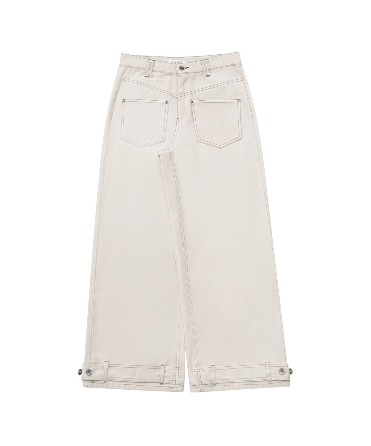 미레코(MIRECO) BELTED POCKET COTTON PT SAND RAW