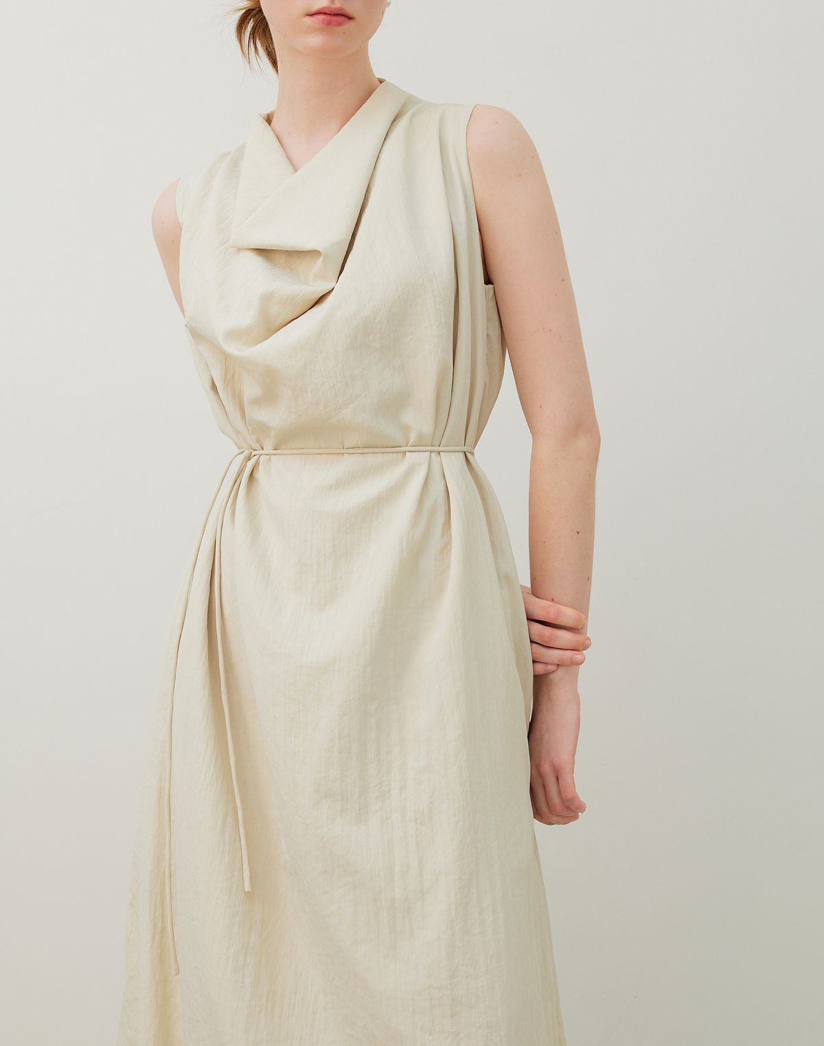 누토프(NUTOFFE) Drape Dress_Beige