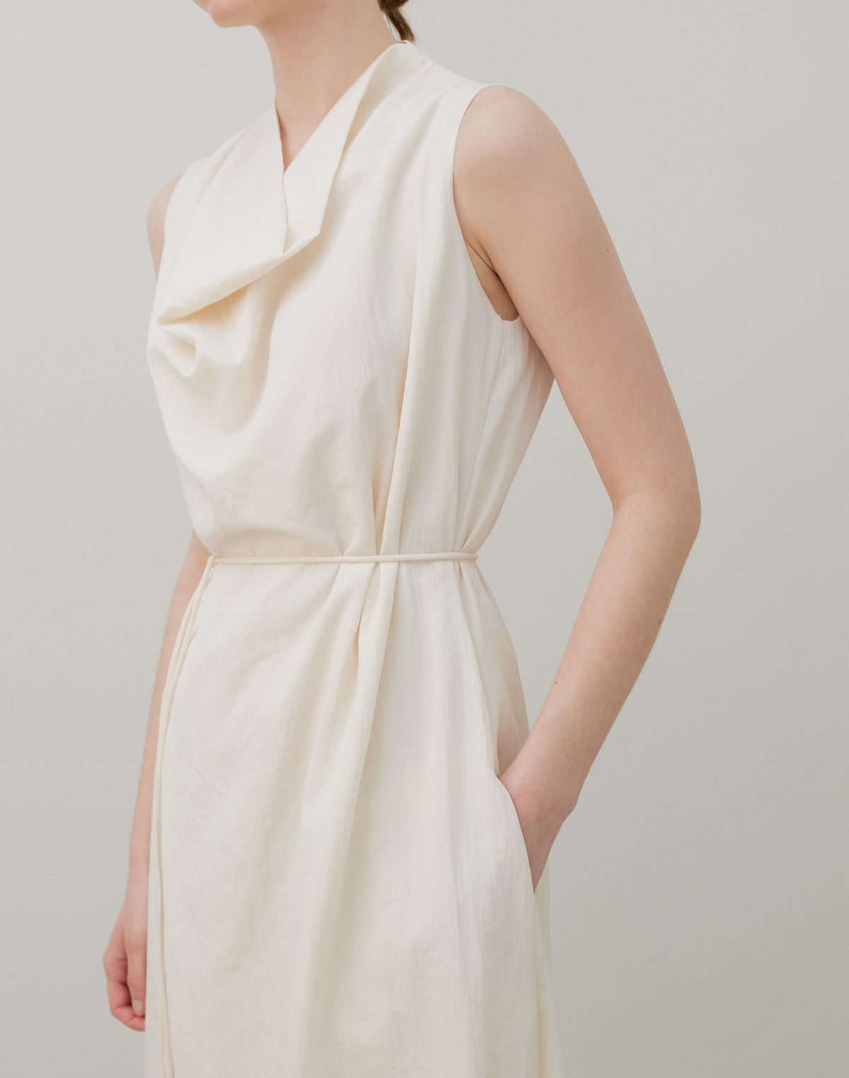 누토프(NUTOFFE) Drape Dress_Ivory