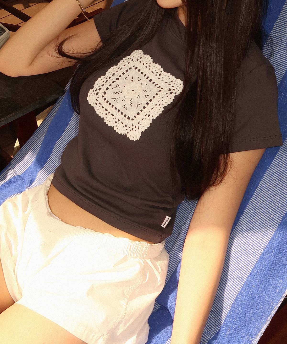 킬리만(KILLIMAN) Crochet half tee (3color)