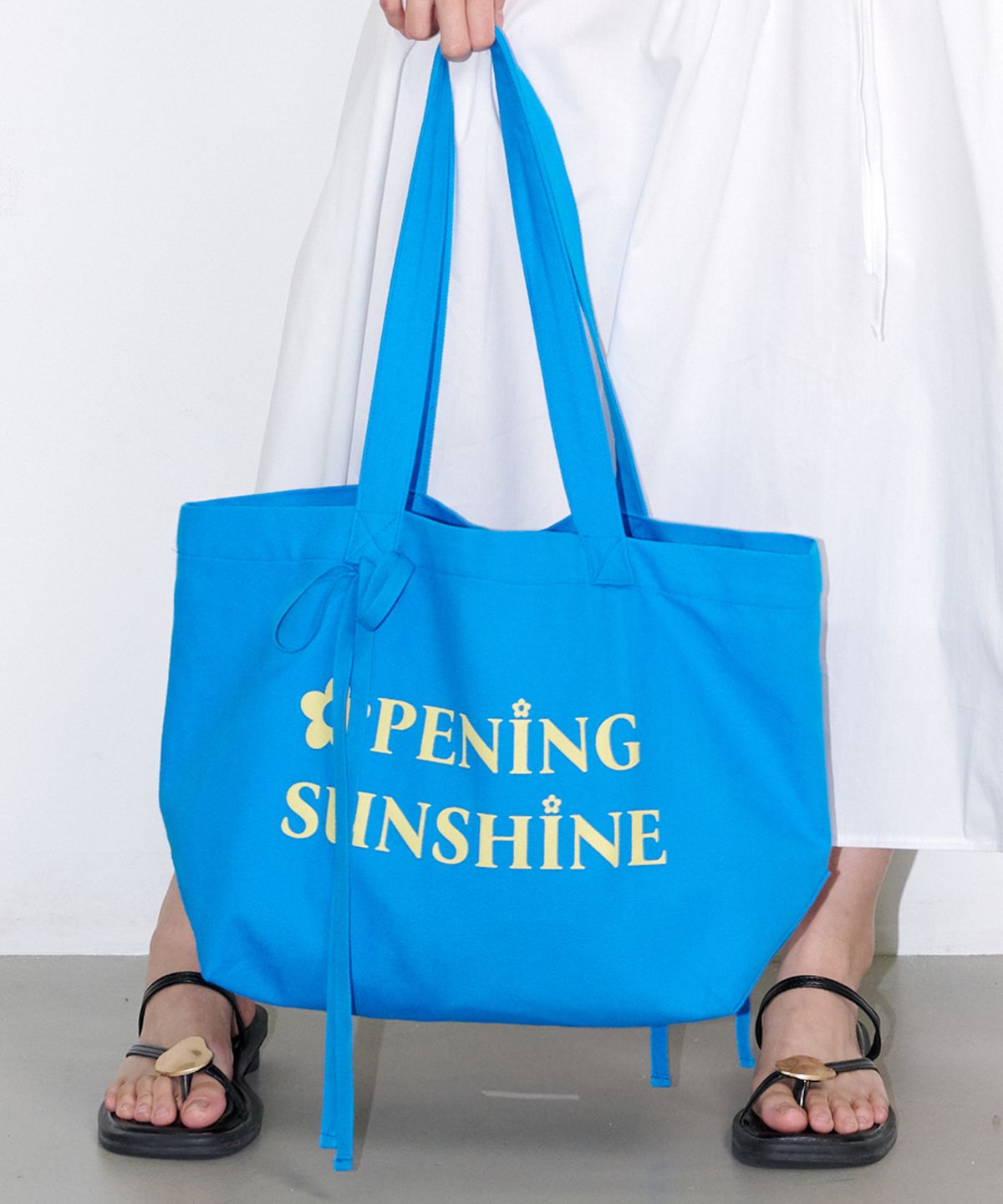 오프닝선샤인(OPENING SUNSHINE) 하트 포켓 빅 에코백 블루