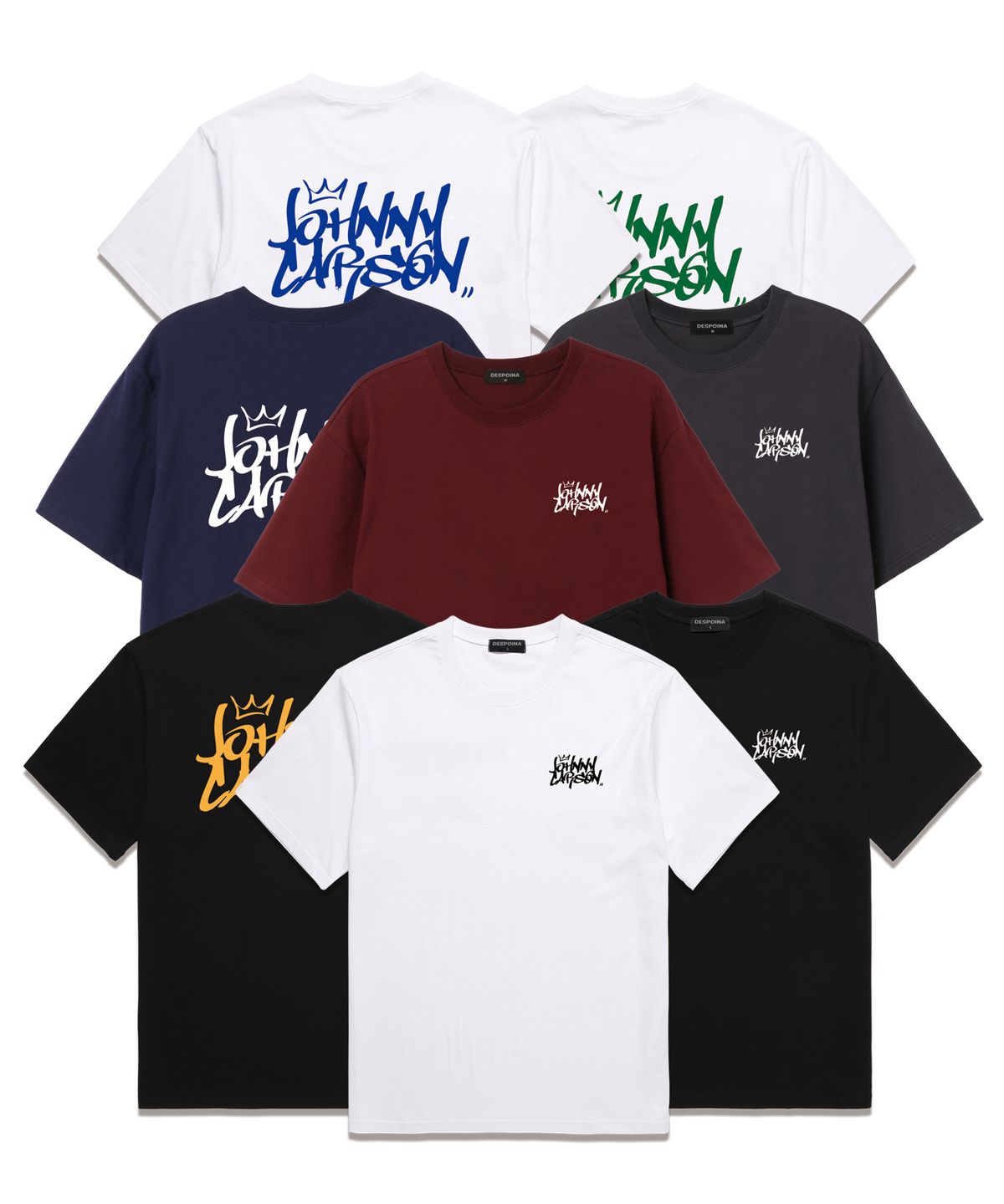 자니카슨(JOHNNY CARSON) Classic Graffiti Logo 반팔티셔츠 (JCSS102) 블랙/화이트