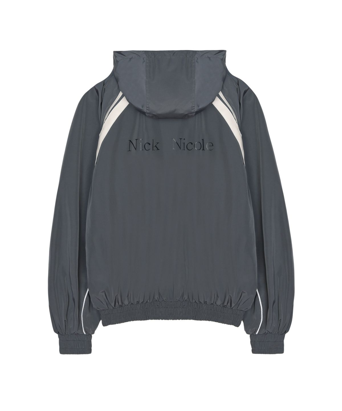 닉앤니콜(NICK&NICOLE) HOOD WIND ZIP-UP JACKET_CHARCOAL