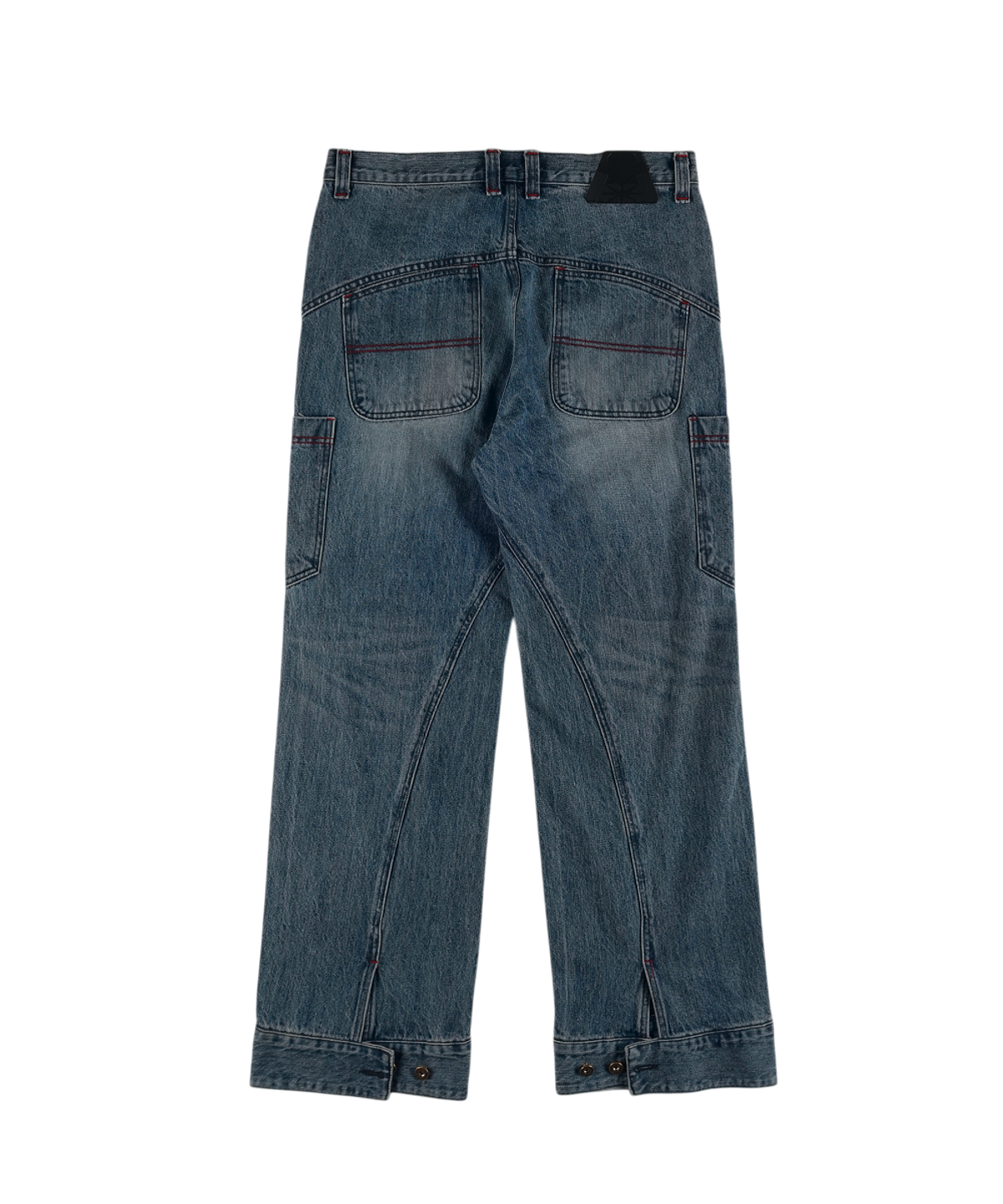 이알티알(ERTR) Side Pocket Cargo Denim  Pants Blue