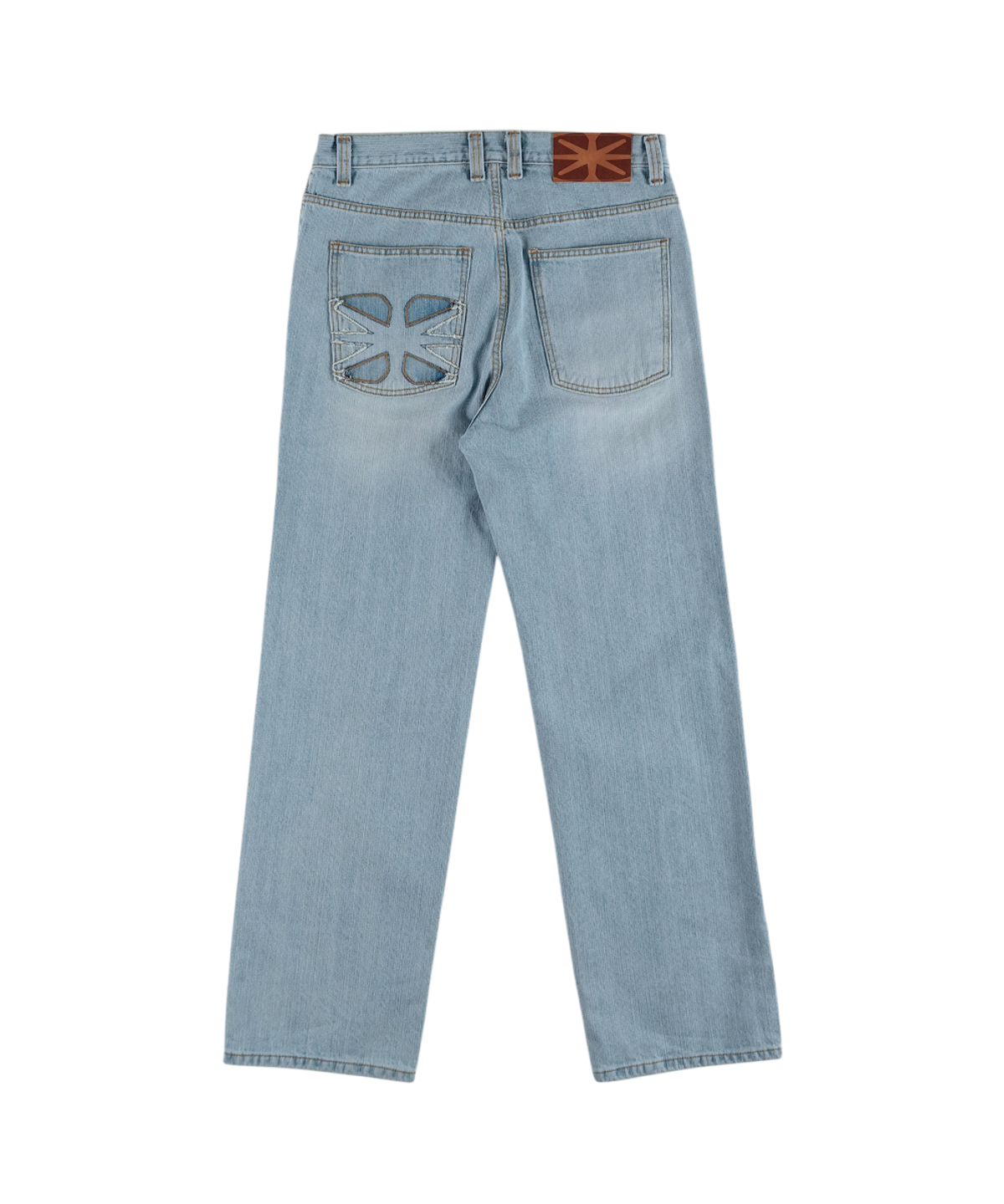 이알티알(ERTR) Front Pocket Cargo Denim Pants Light Blue