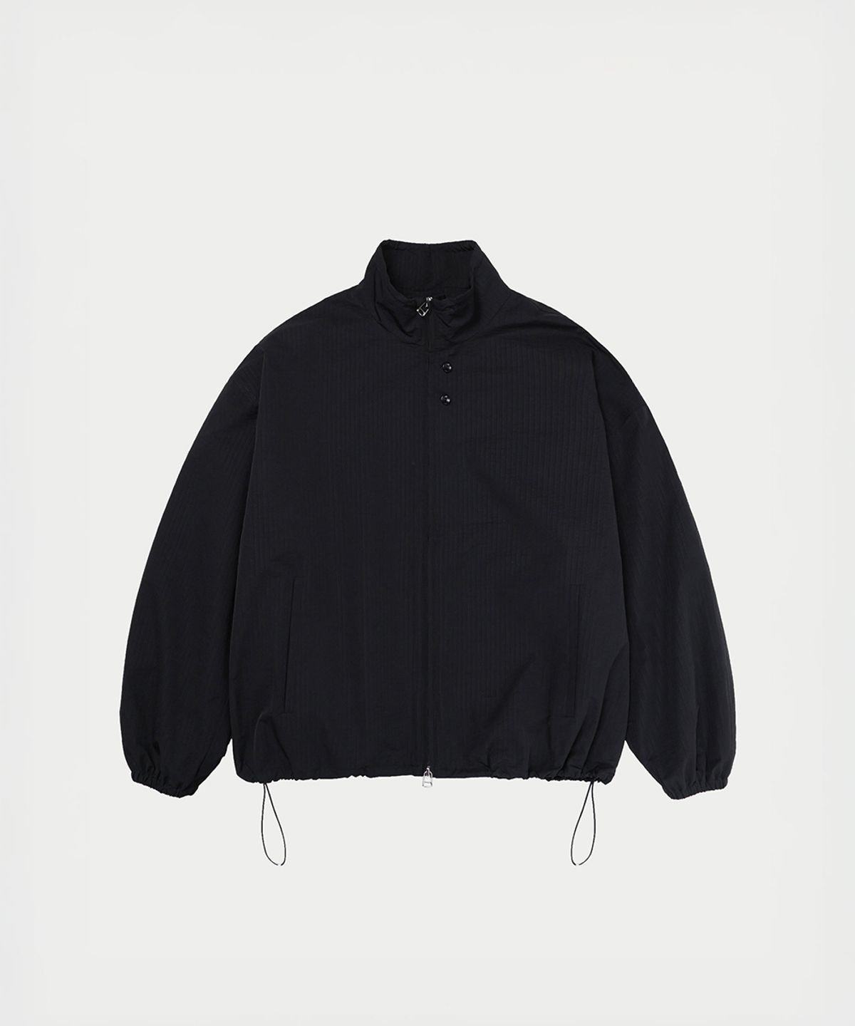 이어닝(YEARNING) FRILL WIND JUMPER, BLACK