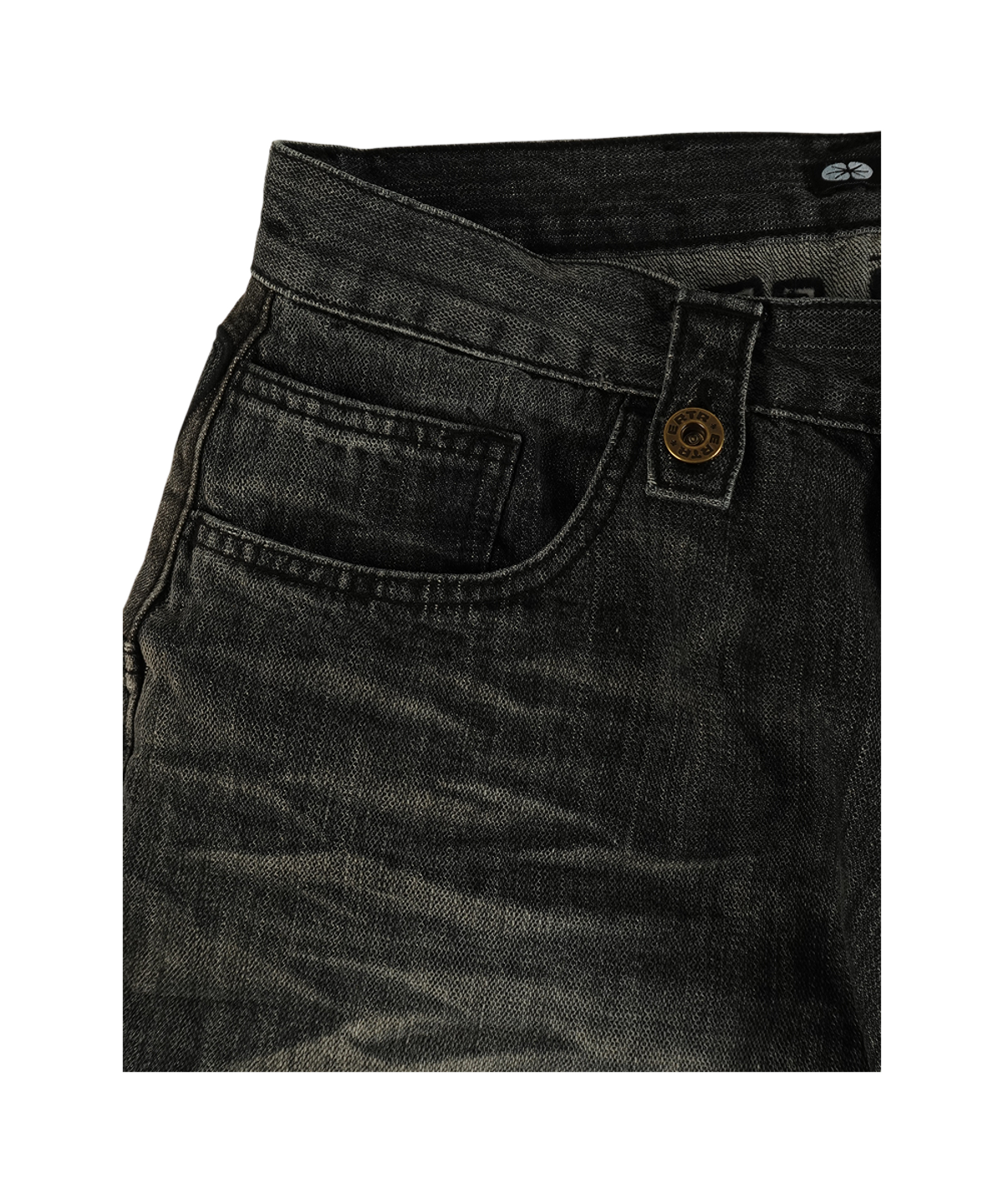 이알티알(ERTR) Arthur Hitchhiker Applique Denim Pants Ash Grey