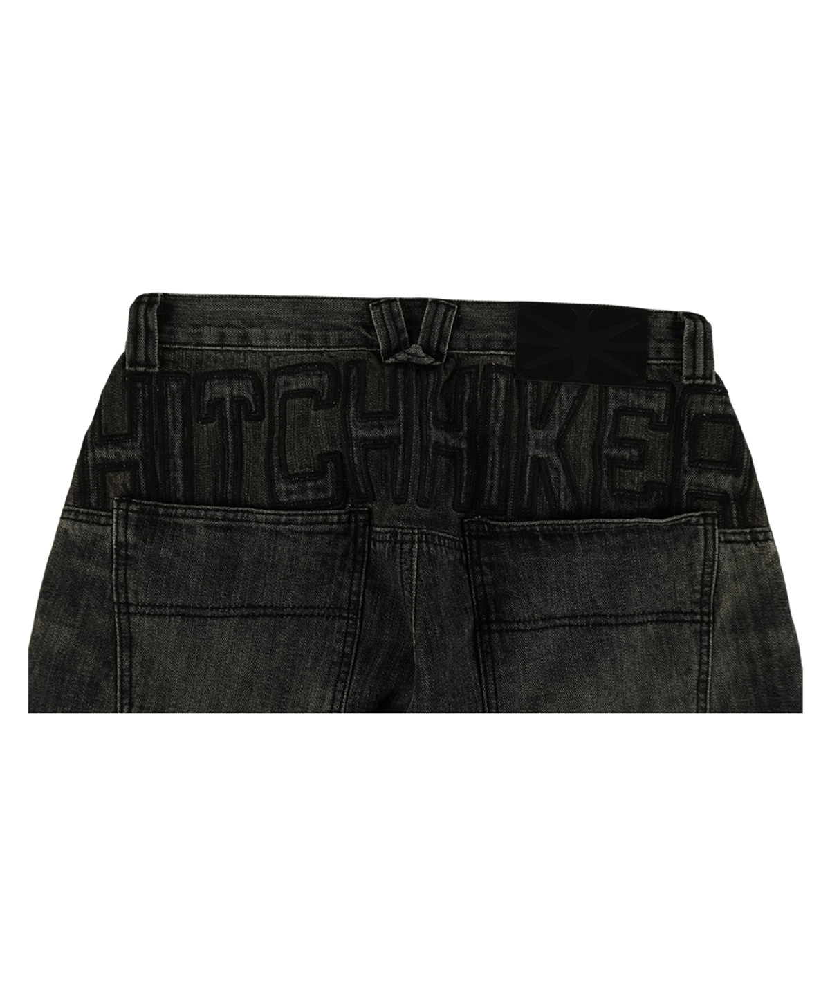 이알티알(ERTR) Arthur Hitchhiker Applique Denim Pants Ash Grey