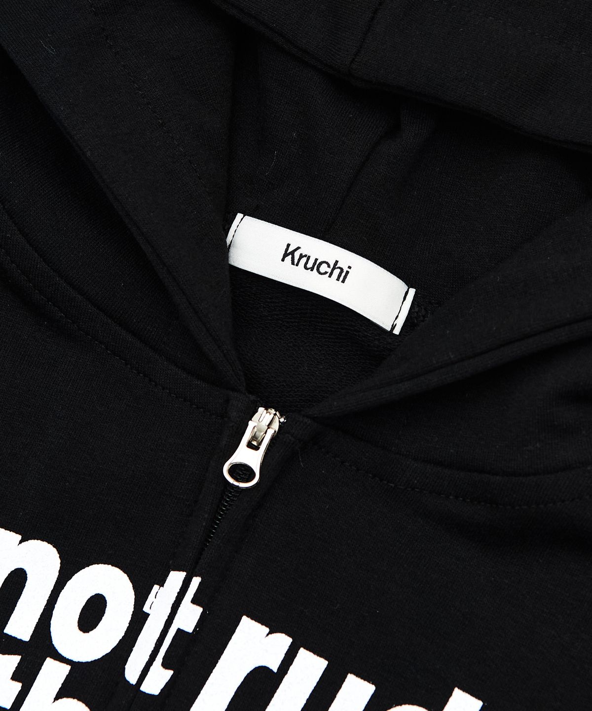 크루치(KRUCHI) RUDE hood zip up (BLACK) WOMENS