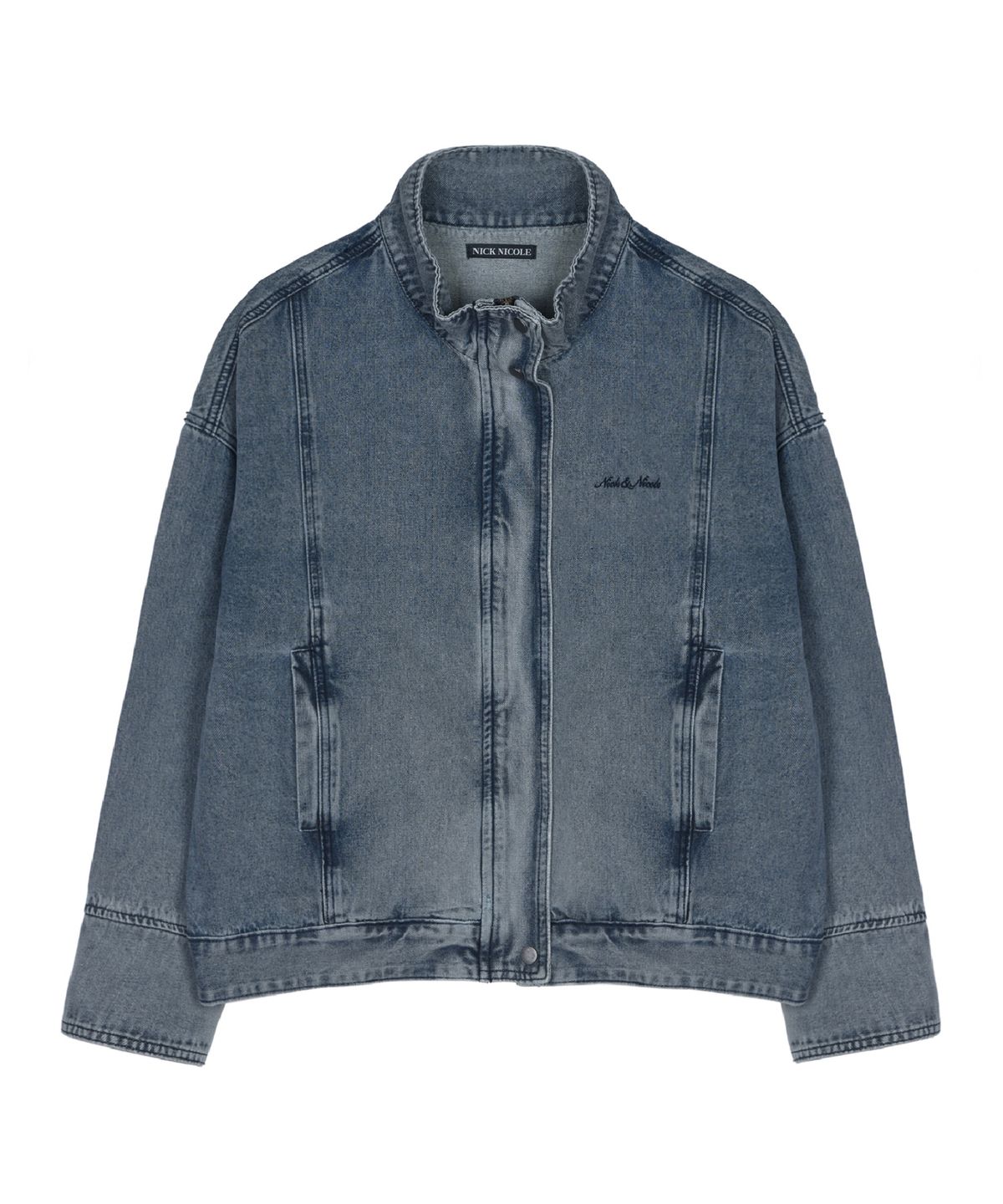닉앤니콜(NICK&NICOLE) DENIM ZIP-UP JACKET_BLUE