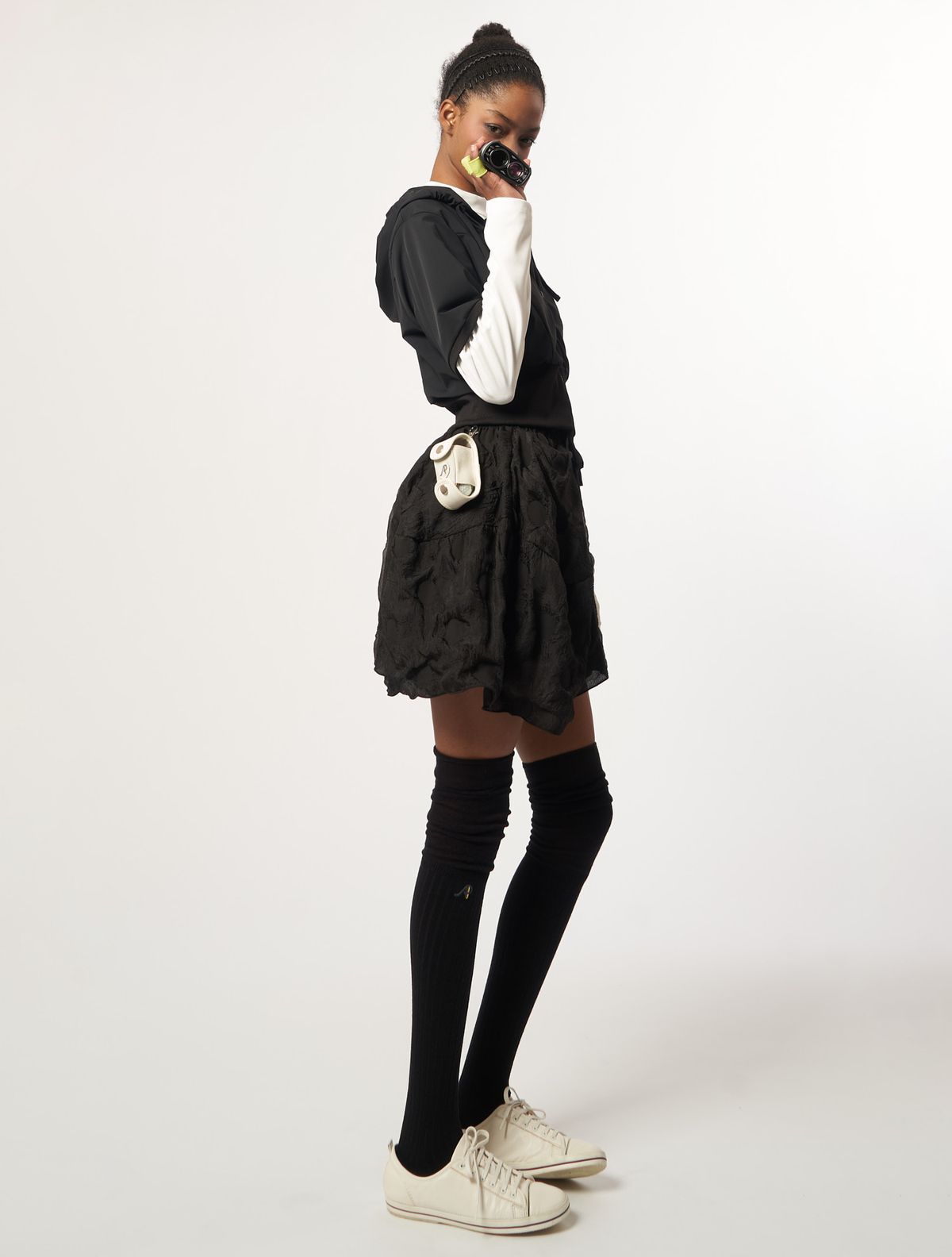 애스플래폼(ATHPLATFORM) AW61PS02_더블 도트 볼륨 G 쇼츠_블랙